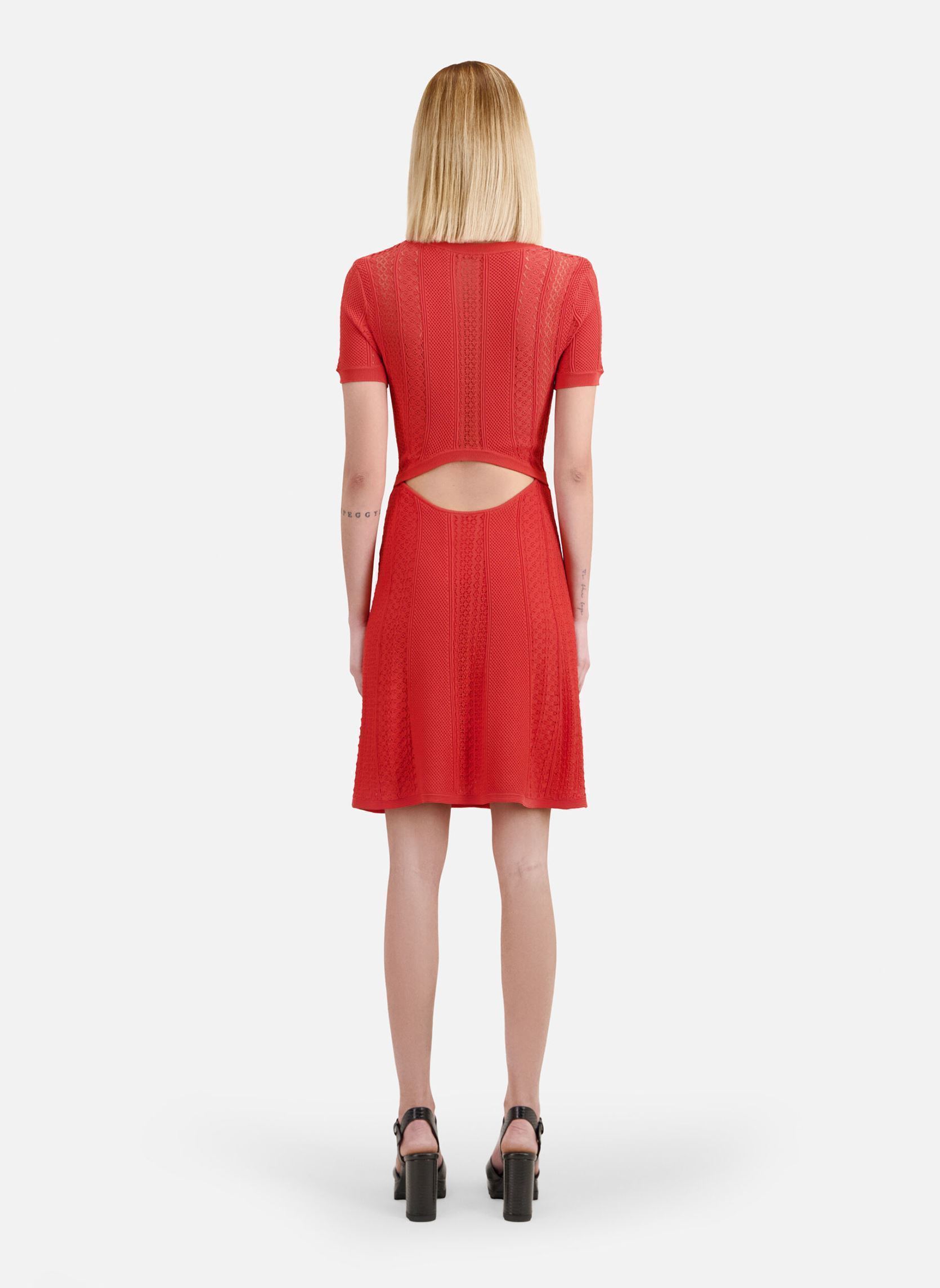Robes FROB28092K femme rouge The Kooples Robes FROB28092K femme rouge Red