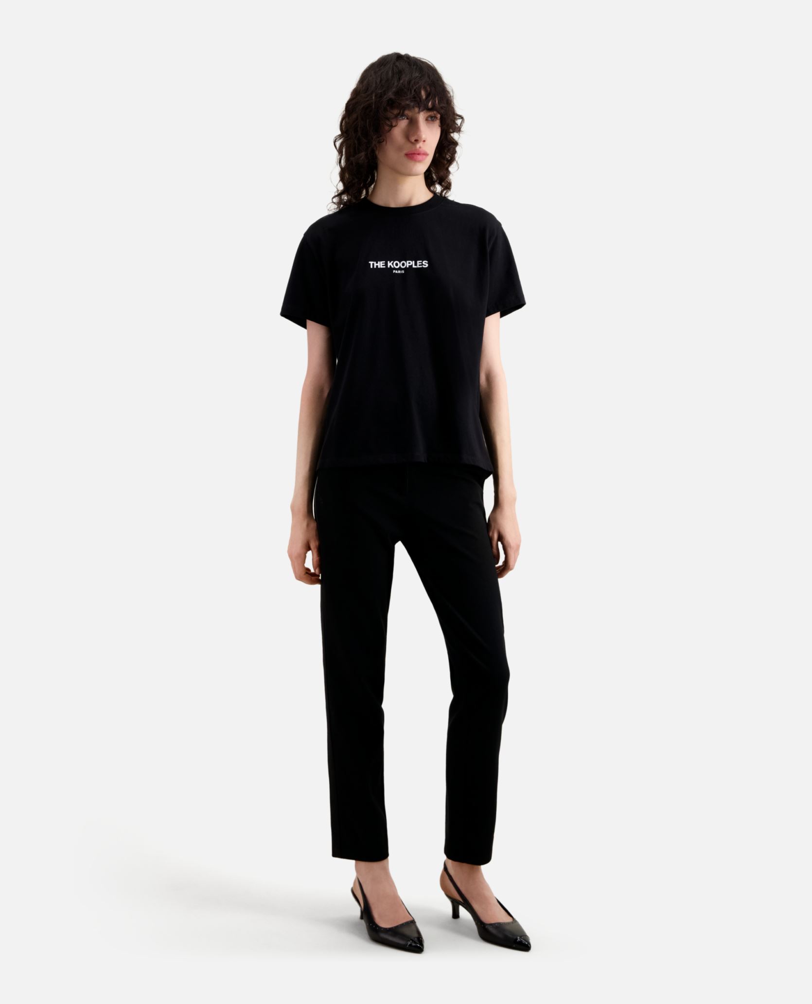 Tee-shirts manches courtes FTSC21035K femme noir The Kooples Tee-shirts manches courtes FTSC21035K femme noir Black
