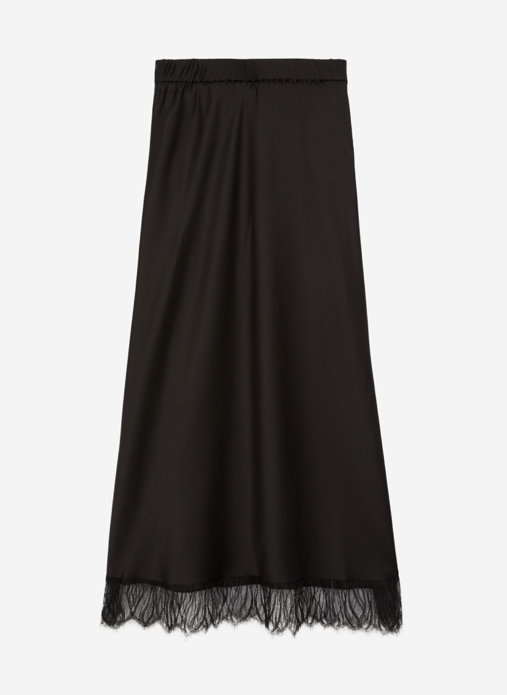 Jupes mi-longues FJUP27007K femme noir The Kooples Jupes mi-longues FJUP27007K femme noir Black