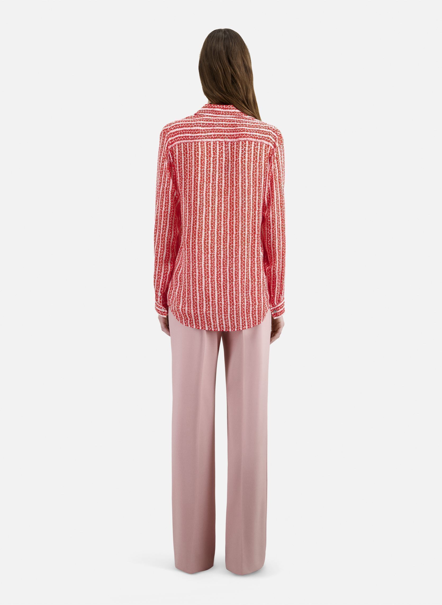 Chemises manches longues FCCL28041K femme rouge The Kooples Chemises manches longues FCCL28041K femme rouge RED