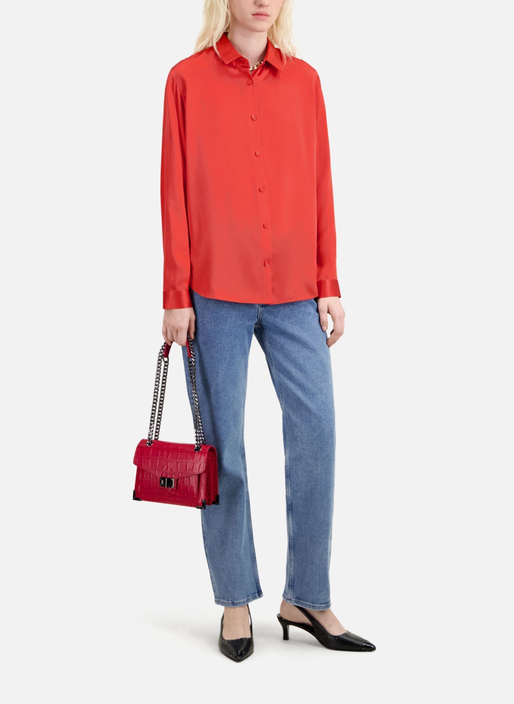 Chemises manches longues FCCL28039K femme rouge The Kooples Chemises manches longues FCCL28039K femme rouge Red