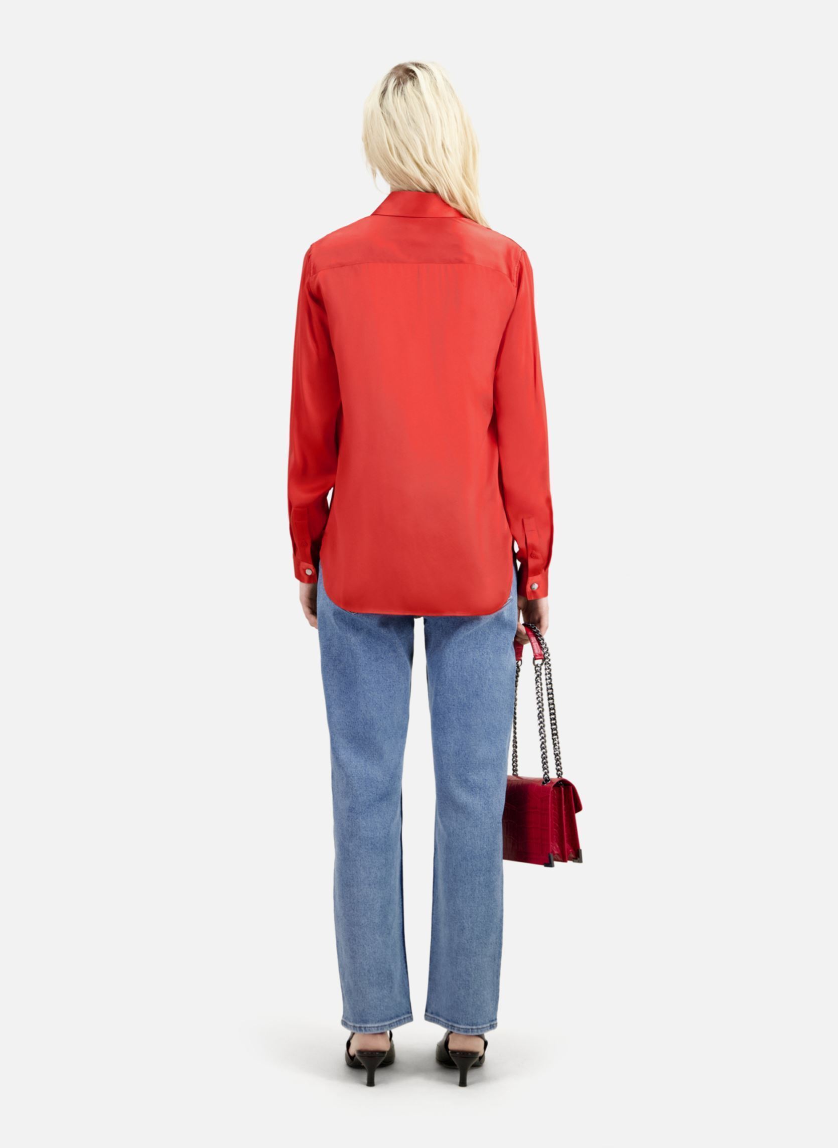 Chemises manches longues FCCL28039K femme rouge The Kooples Chemises manches longues FCCL28039K femme rouge Red