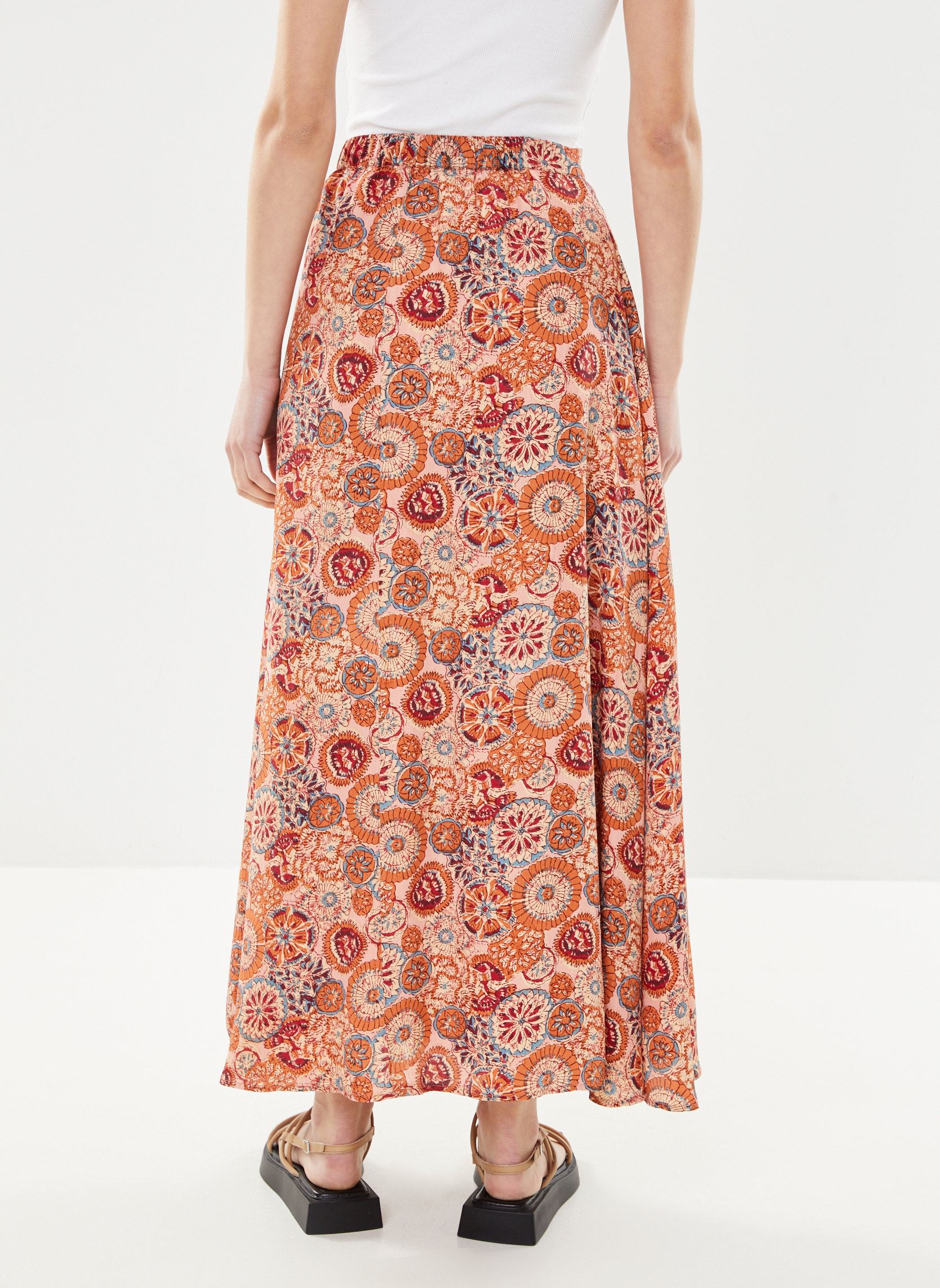 Jupes mi-longues Fabia femme orange Maison Hotel Jupes mi-longues Fabia femme orange Rust Petunia