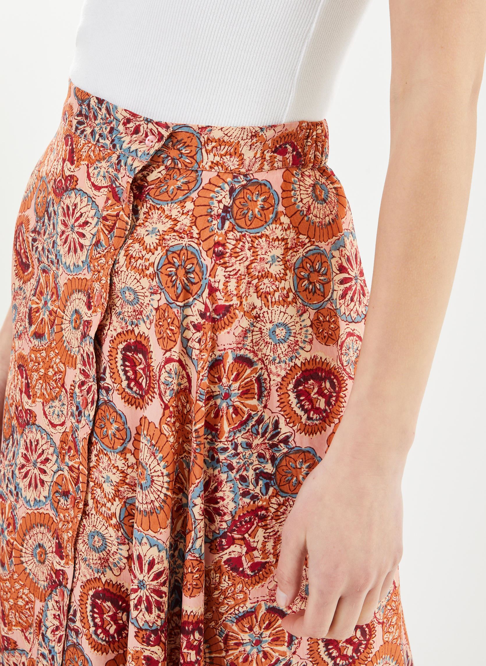 Jupes mi-longues Fabia femme orange Maison Hotel Jupes mi-longues Fabia femme orange Rust Petunia