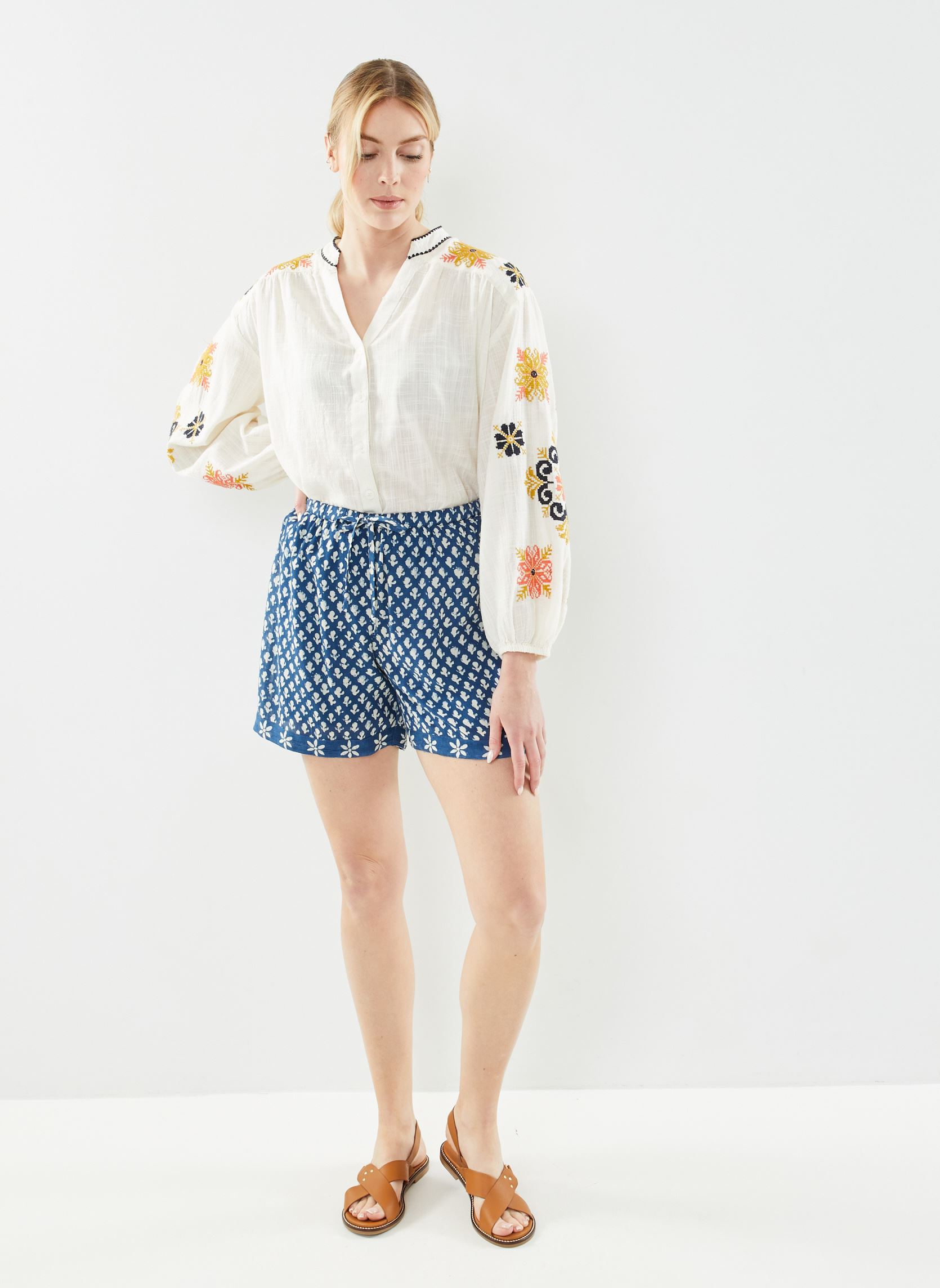 Shorts Asami dames blauw Maison Hotel Shorts Asami dames blauw Blue Simone