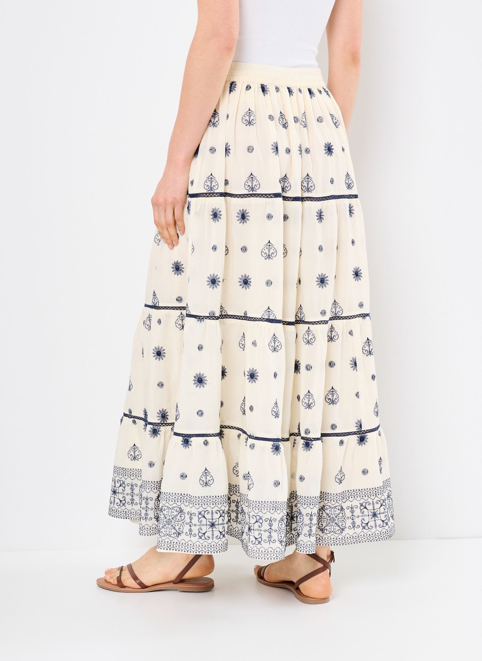 Lange Röcke Charlotte damen weiß Maison Hotel Lange Röcke Charlotte damen weiß OFF WHITE