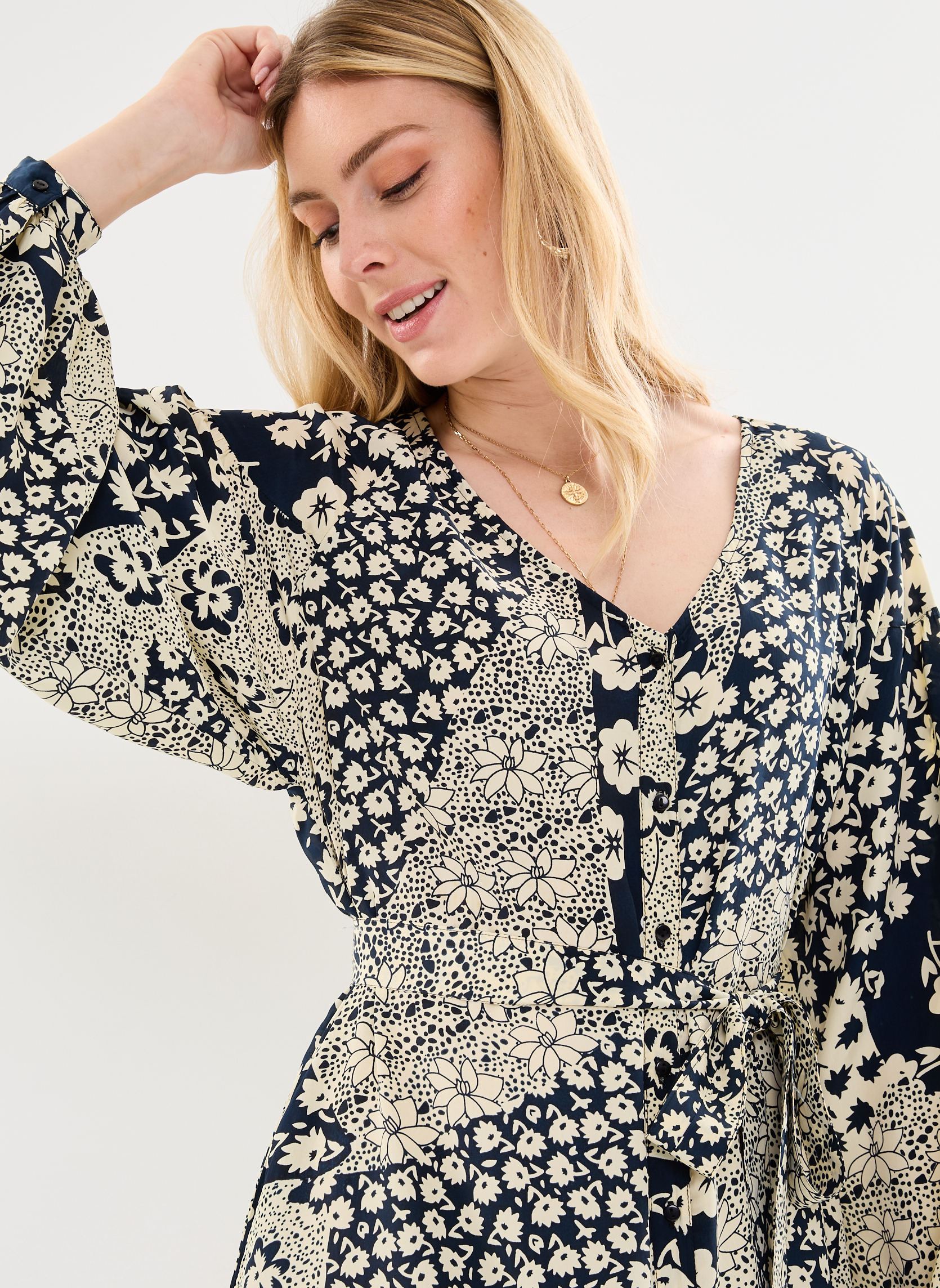 Robes longues Luna femme bleu Maison Hotel Robes longues Luna femme bleu NIGHT BLUE