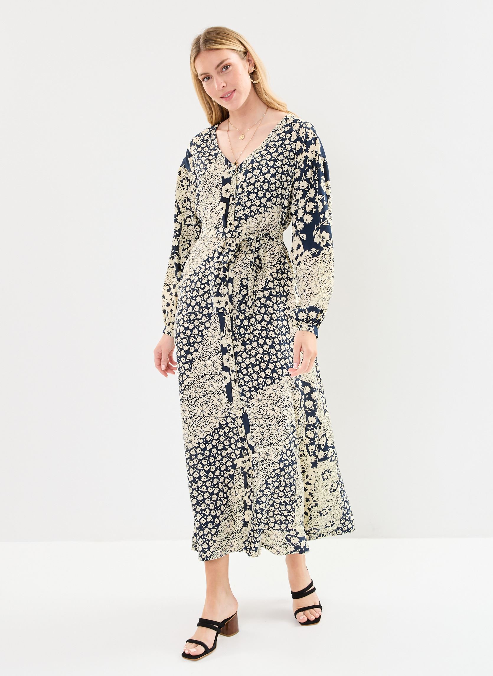 Robes longues Luna femme bleu Maison Hotel Robes longues Luna femme bleu NIGHT BLUE
