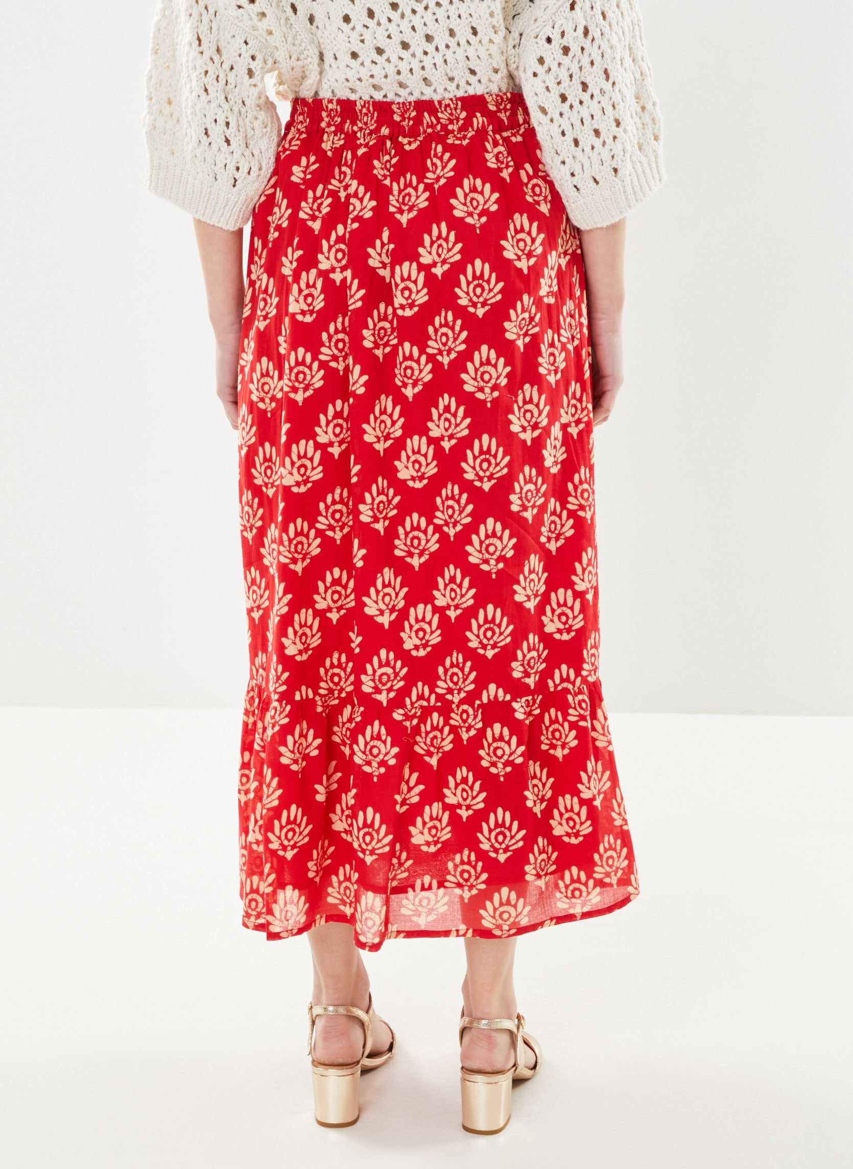Jupes mi-longues Cosima femme rouge Maison Hotel Jupes mi-longues Cosima femme rouge Tabasco