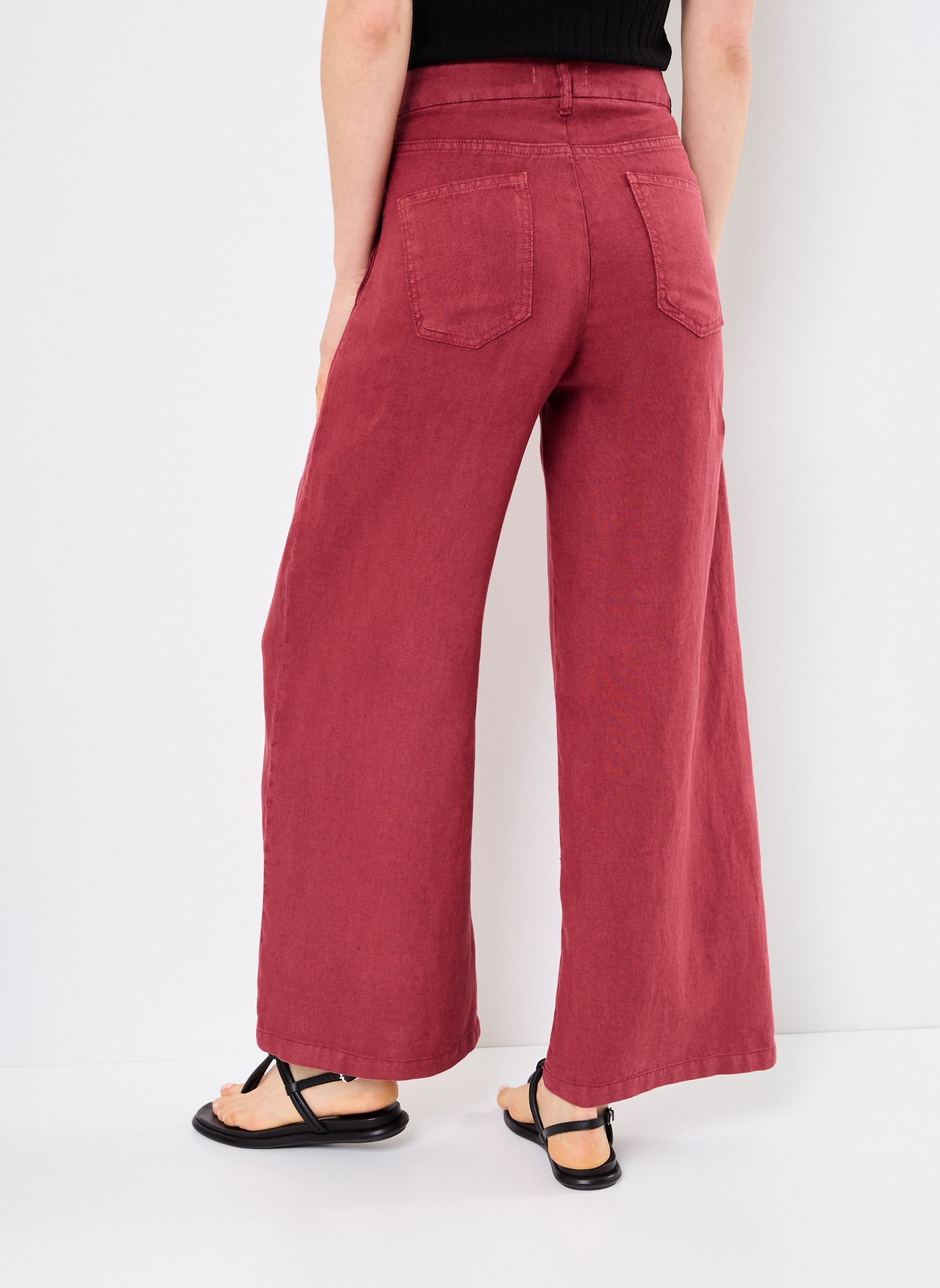 Pantalons larges Marisa femme bordeaux Maison Hotel Pantalons larges Marisa femme bordeaux Sauvignon