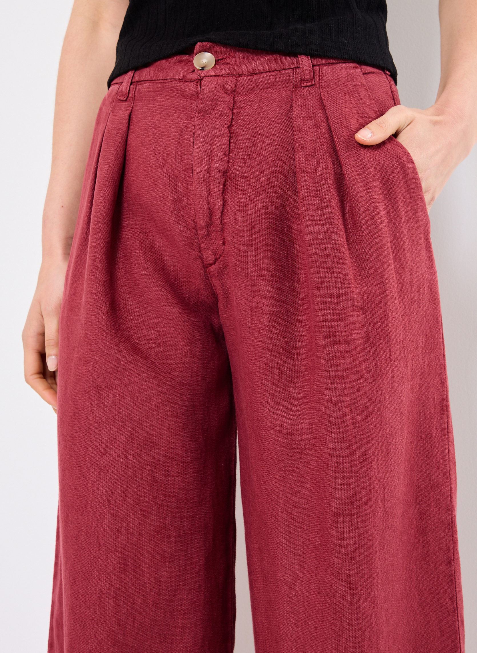 Pantalons larges Marisa femme bordeaux Maison Hotel Pantalons larges Marisa femme bordeaux Sauvignon