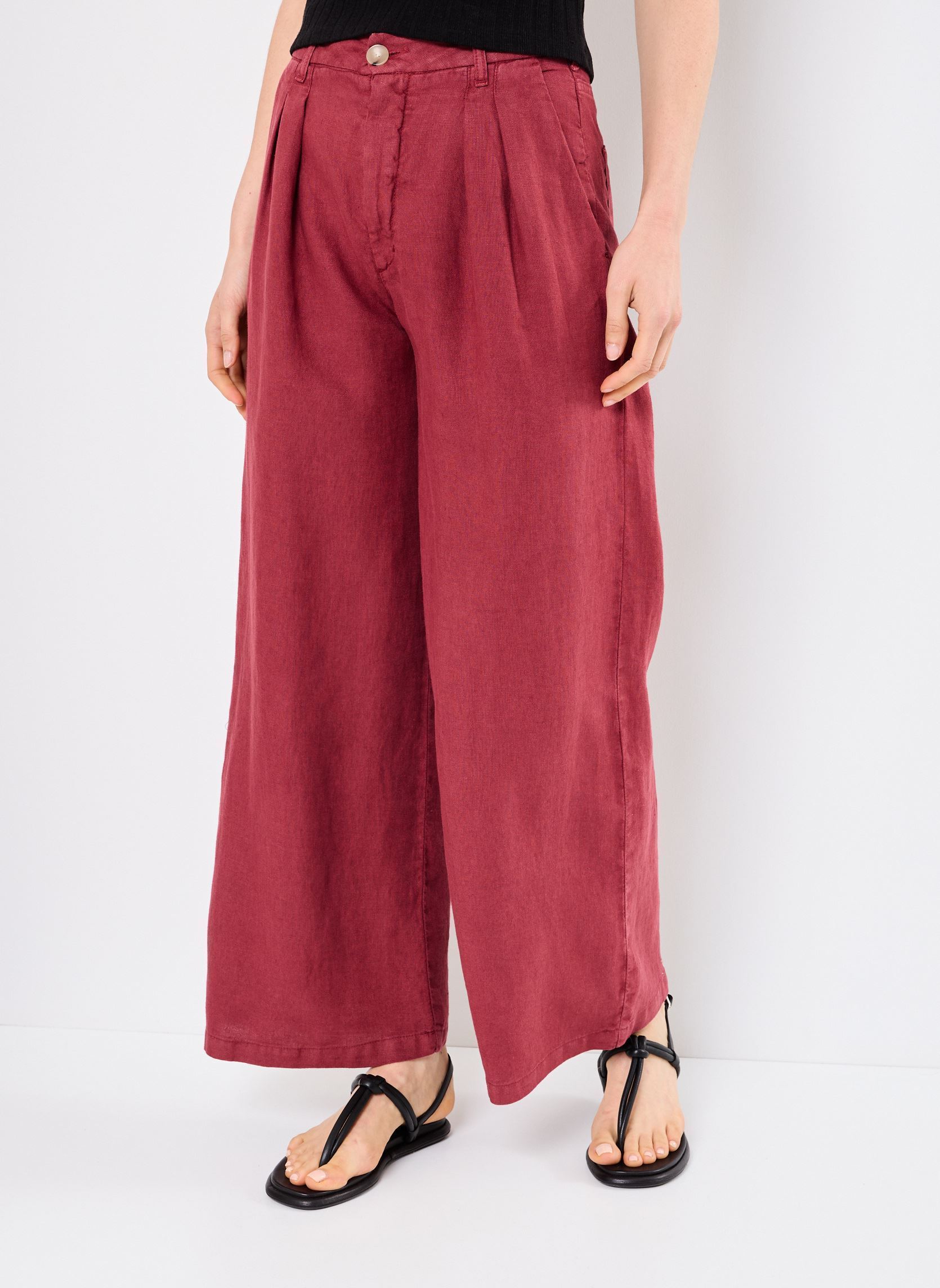 Pantalons larges Marisa femme bordeaux Maison Hotel Pantalons larges Marisa femme bordeaux Sauvignon