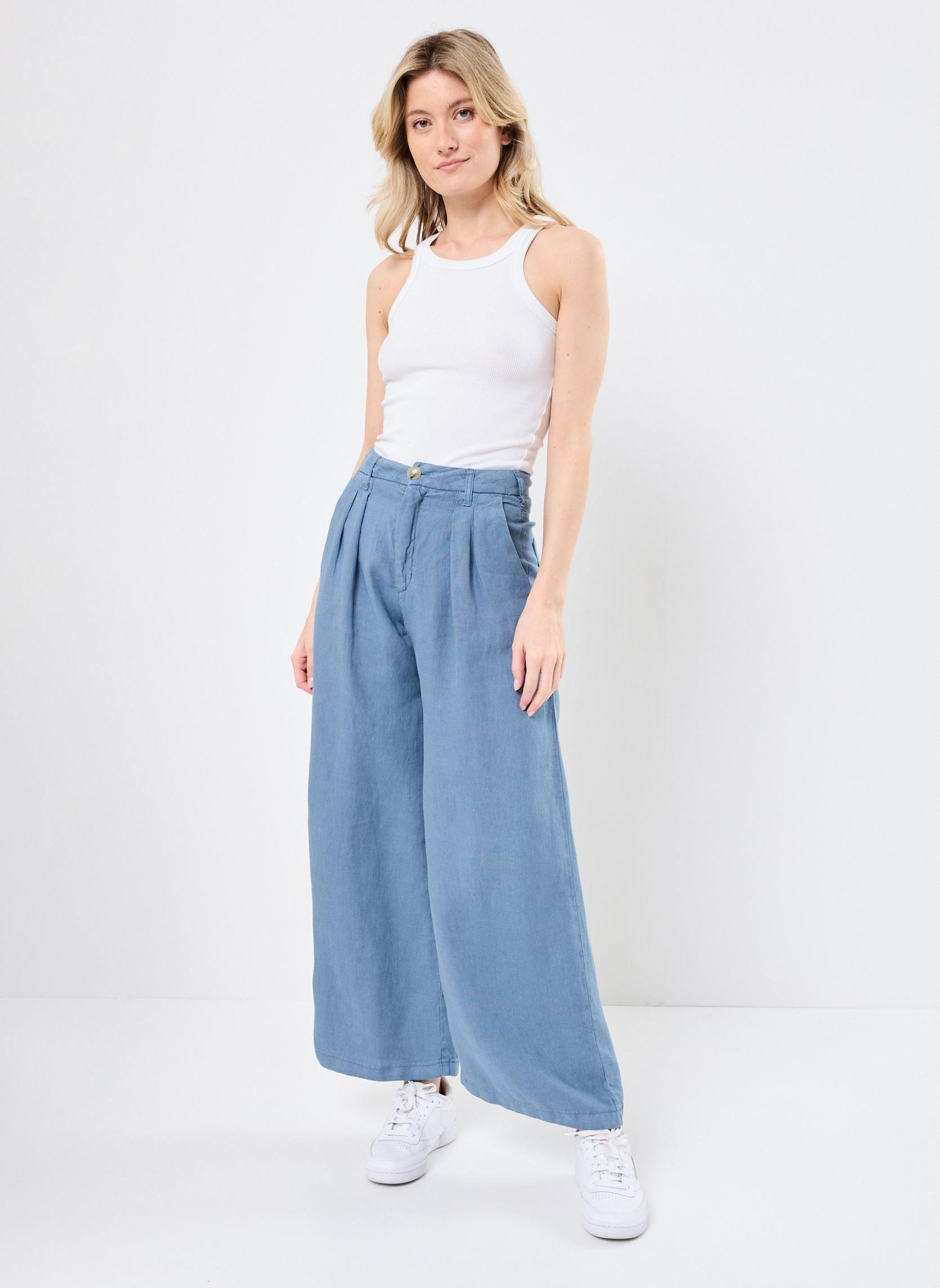 Pantalons larges Marisa femme bleu Maison Hotel Pantalons larges Marisa femme bleu Petroleo