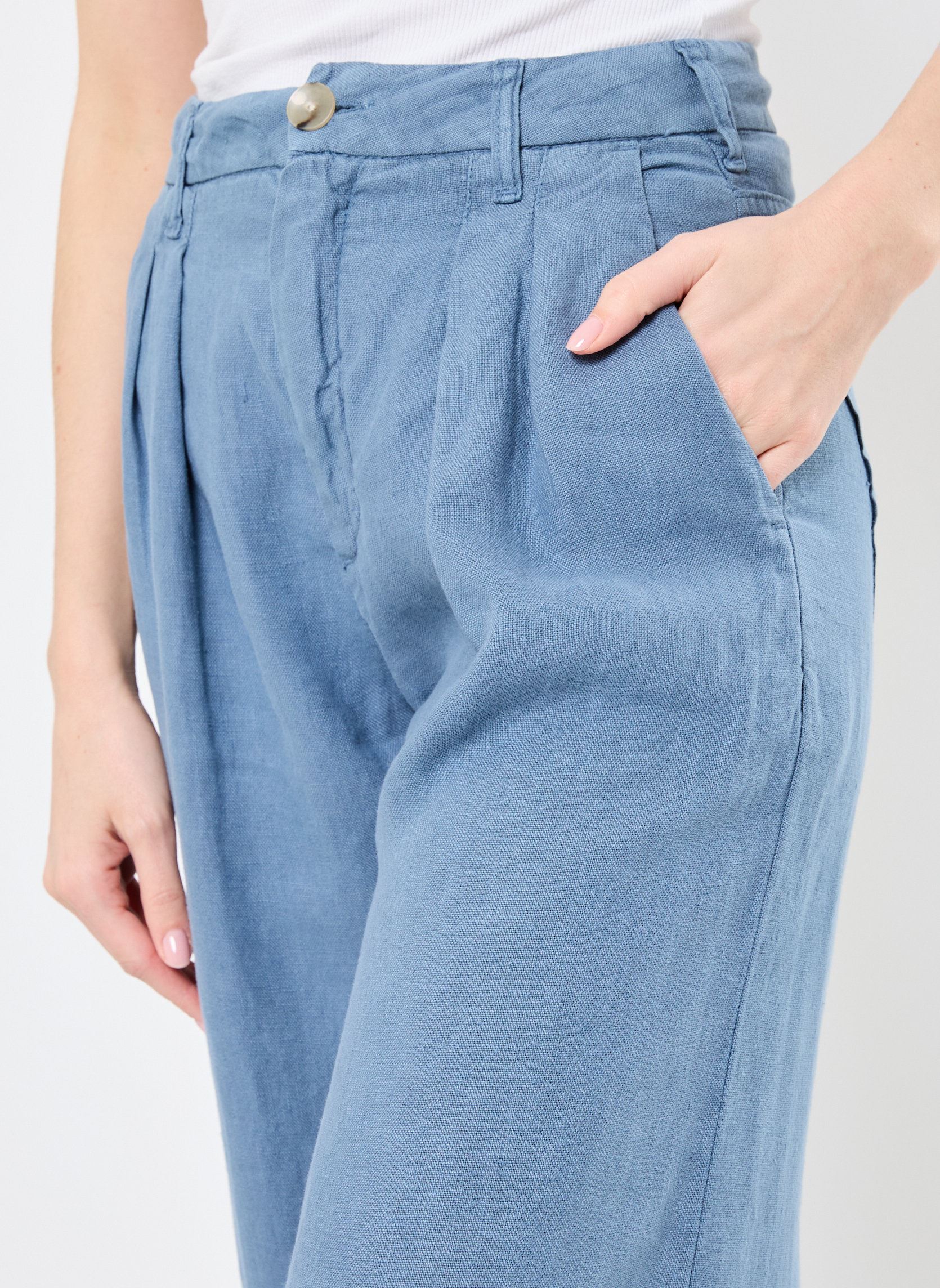 ONLJINA Wide Leg Fit Pantalon à jambe large | Bleu foncé