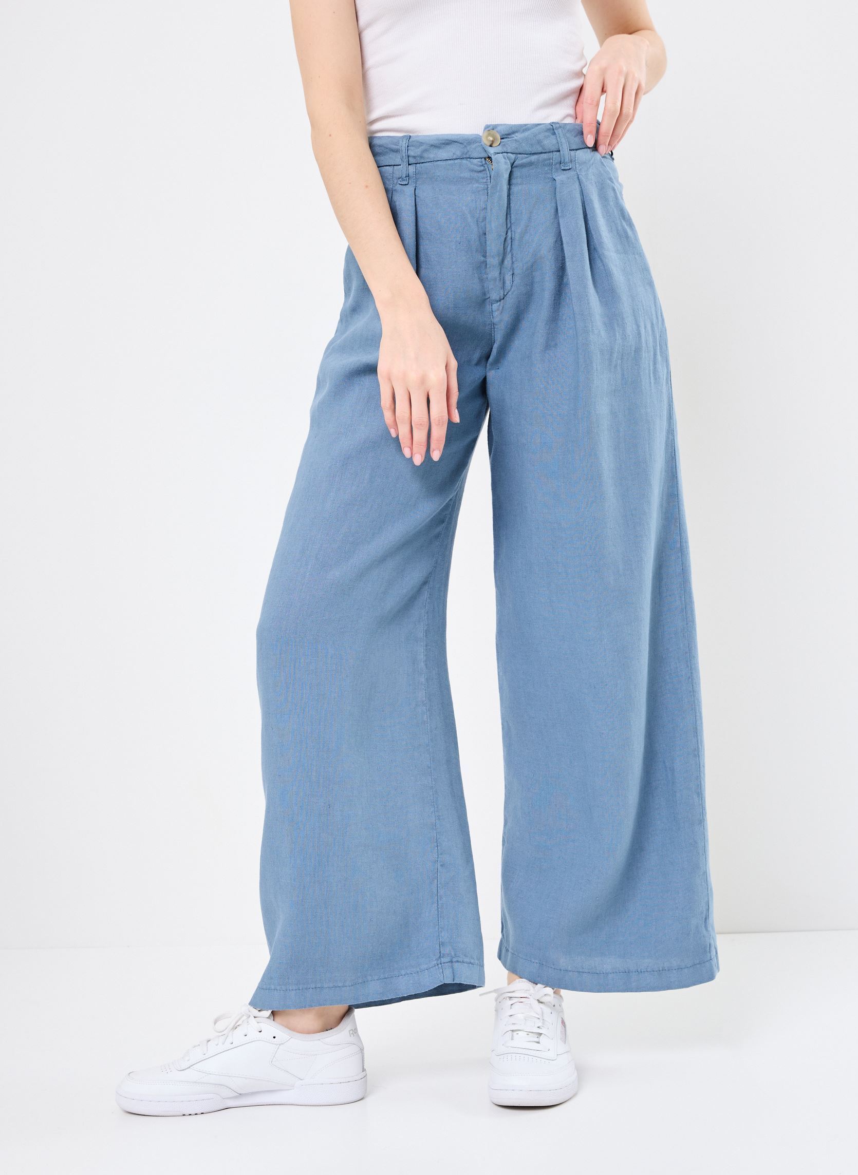 Pantalons larges Marisa femme bleu Maison Hotel Pantalons larges Marisa femme bleu Petroleo