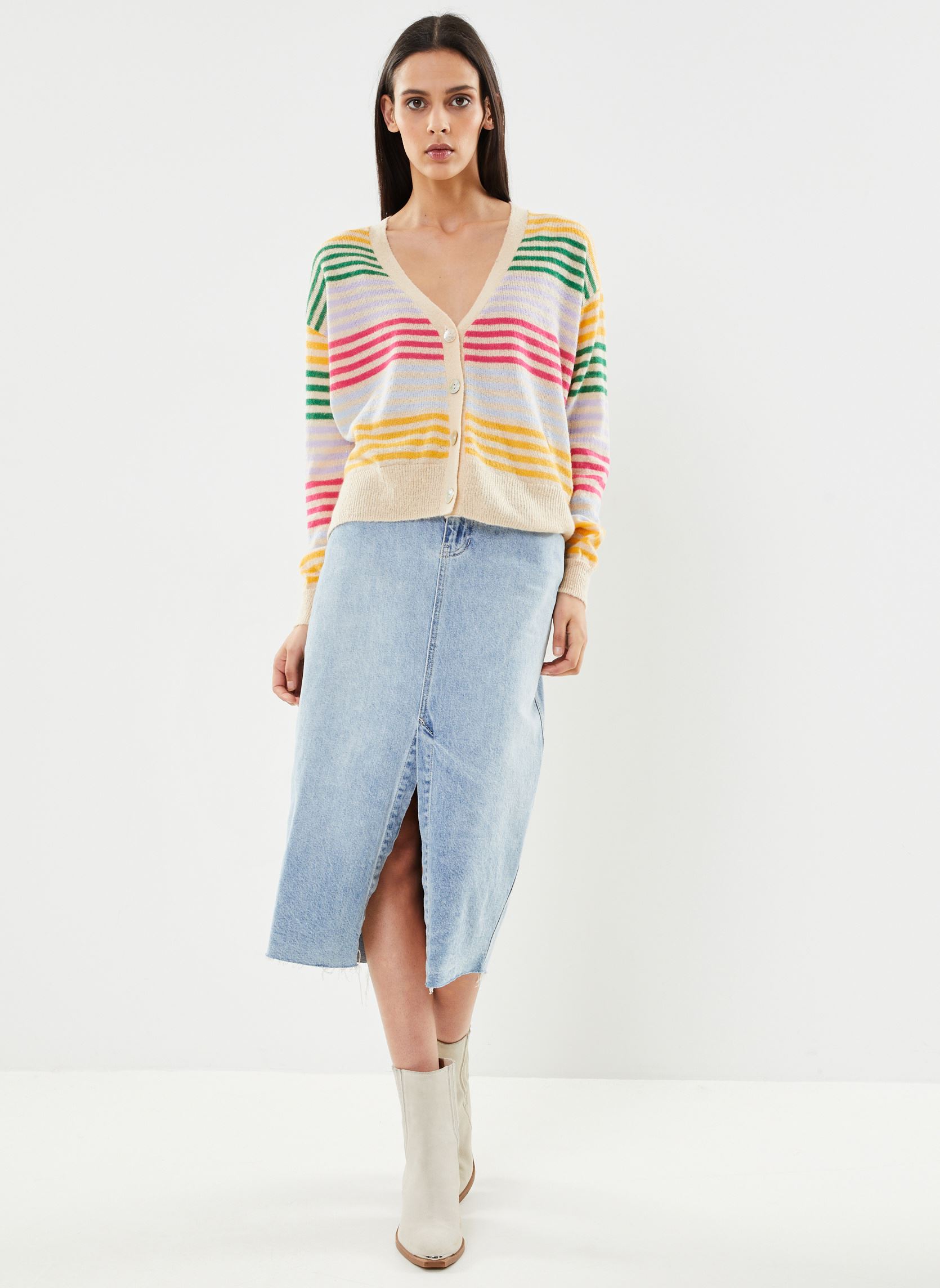 Gilets NUANS CARDIGAN femme multicolore Nümph Gilets NUANS CARDIGAN femme multicolore SESAME