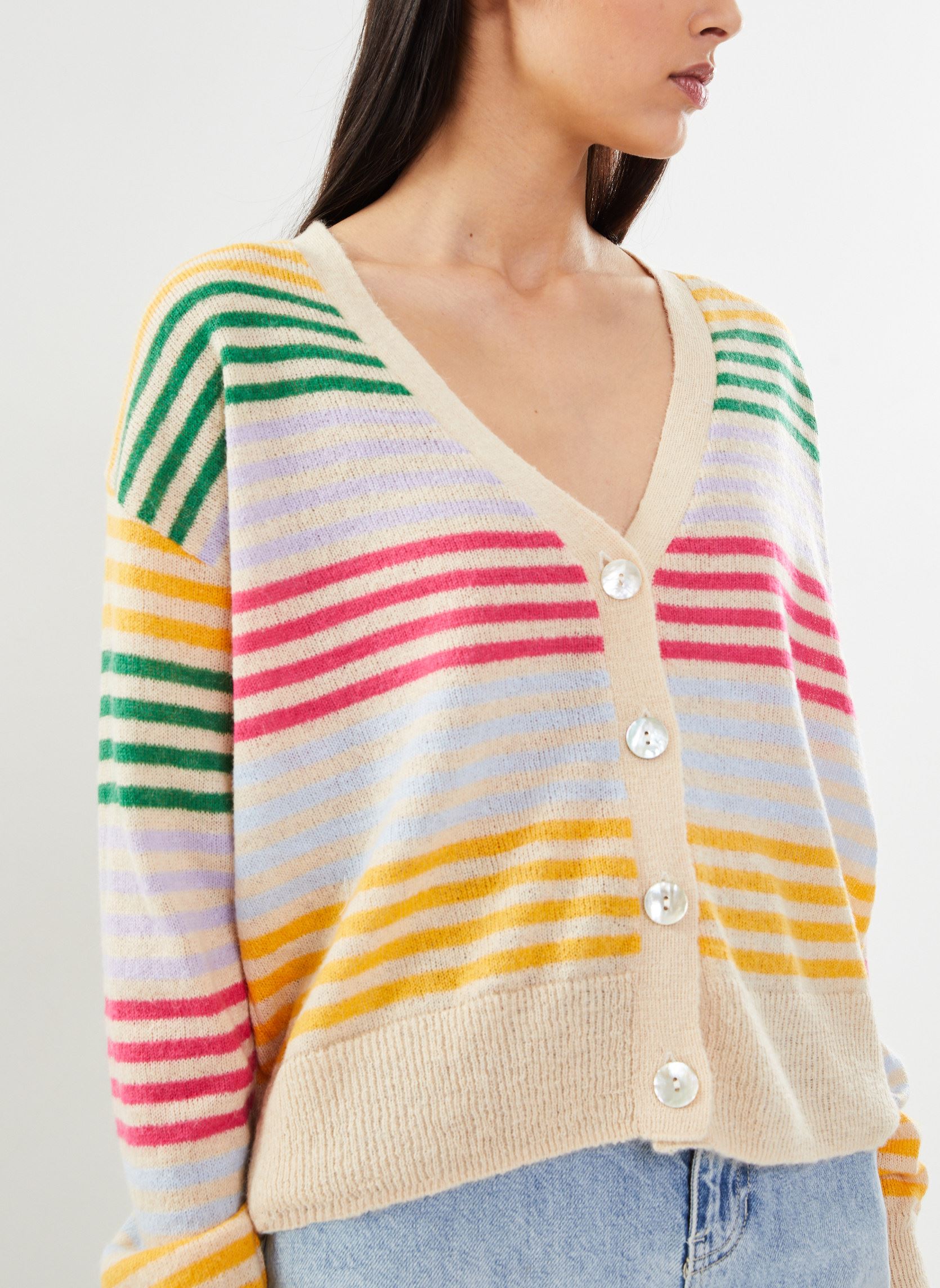 Gilets NUANS CARDIGAN femme multicolore Nümph Gilets NUANS CARDIGAN femme multicolore SESAME