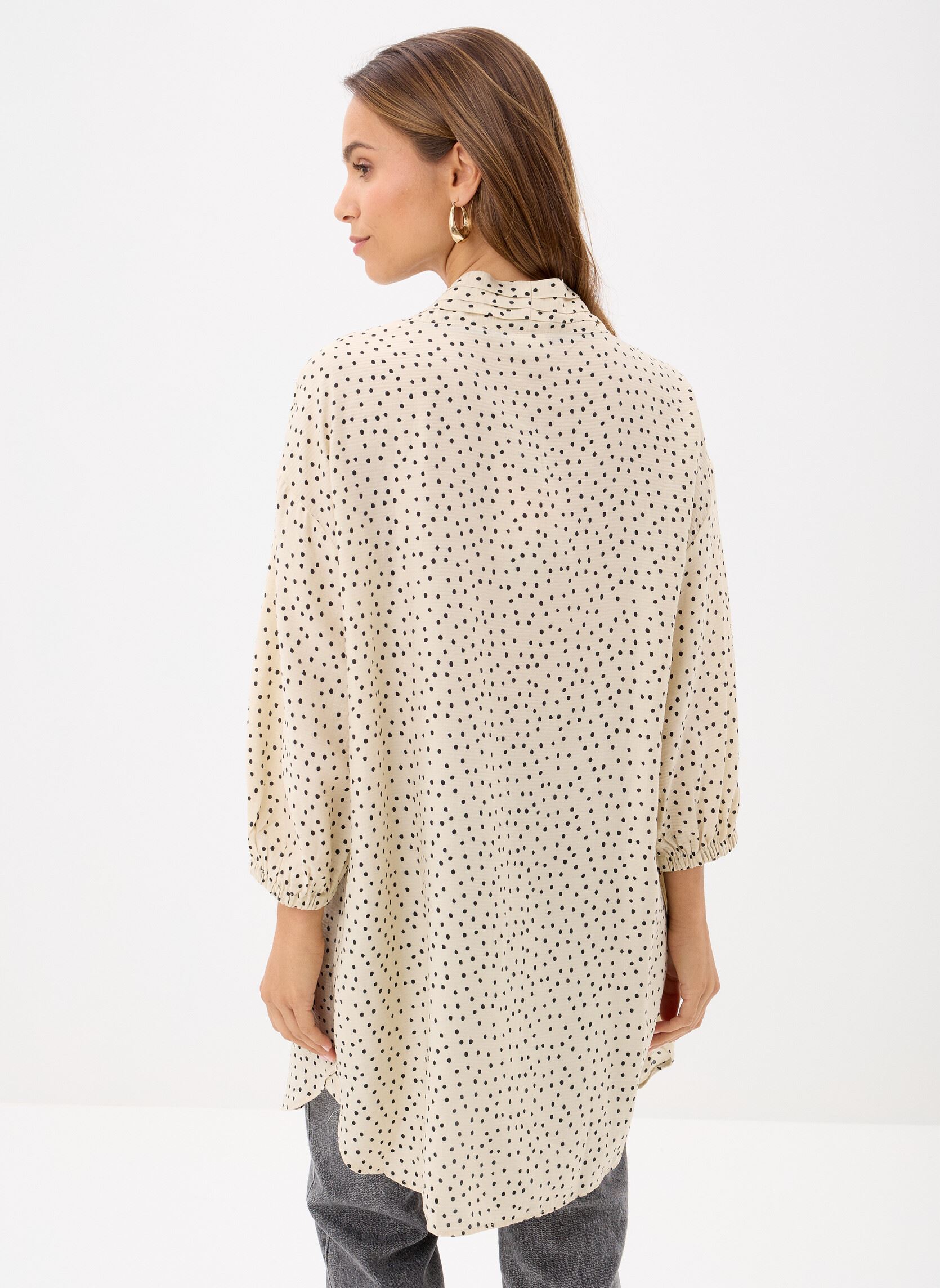 Chemises manches longues NUDANI LONG SHIRT femme beige Nümph Chemises manches longues NUDANI LONG SHIRT femme beige OYSTER GRAY