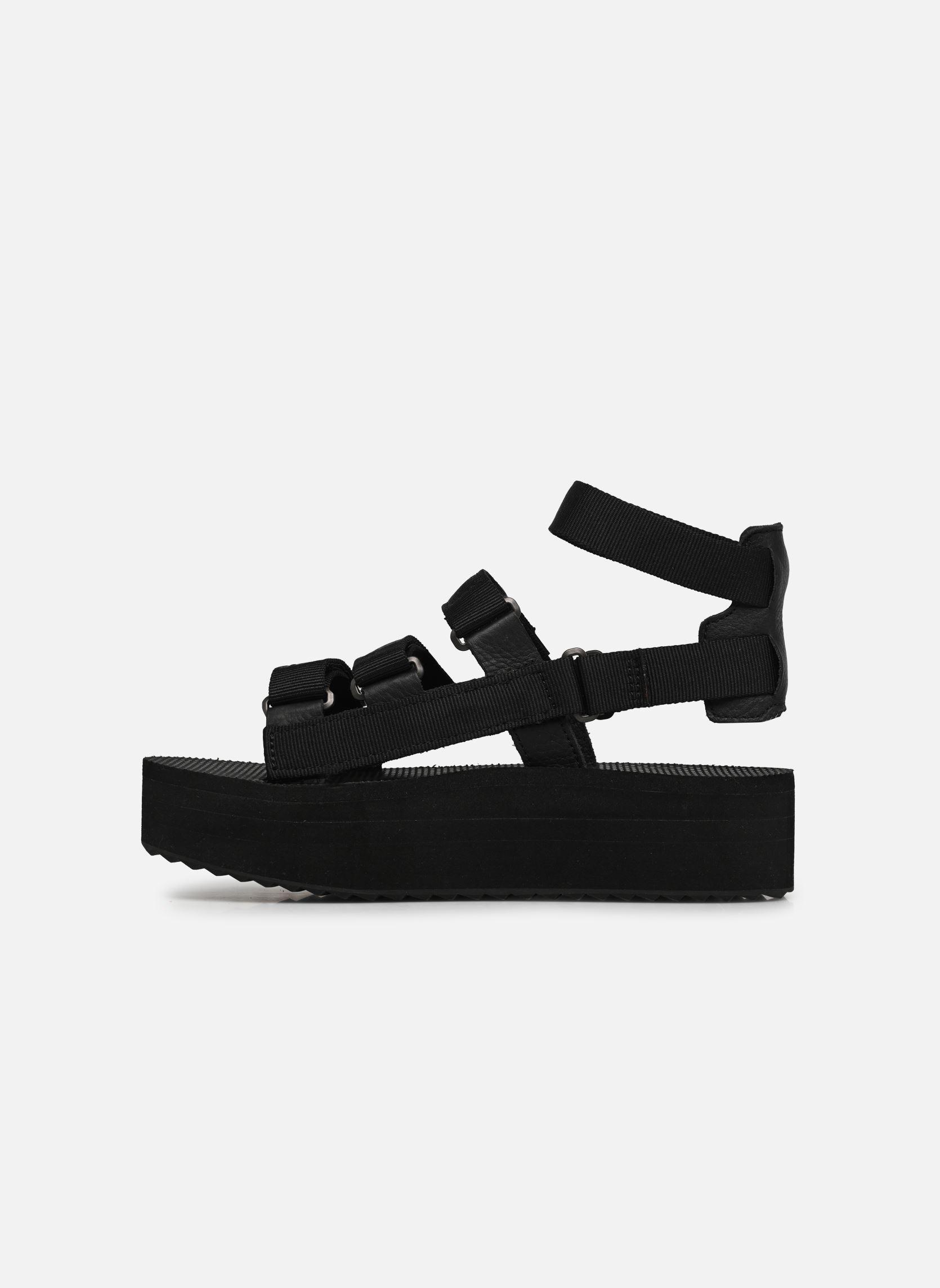 Sandales compensées et plateformes Flatform mevia W femme noir Teva Sandales compensées et plateformes Flatform mevia W femme noir Black