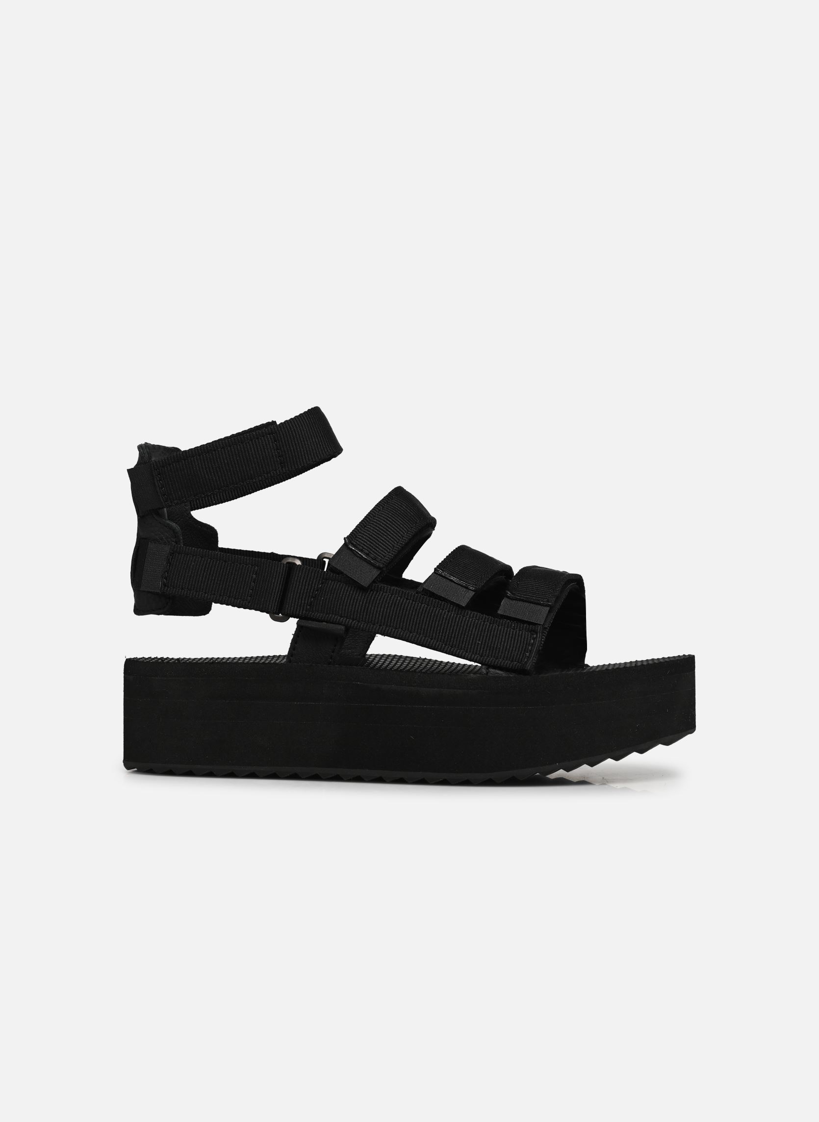 Sandales compensées et plateformes Flatform mevia W femme noir Teva Sandales compensées et plateformes Flatform mevia W femme noir Black