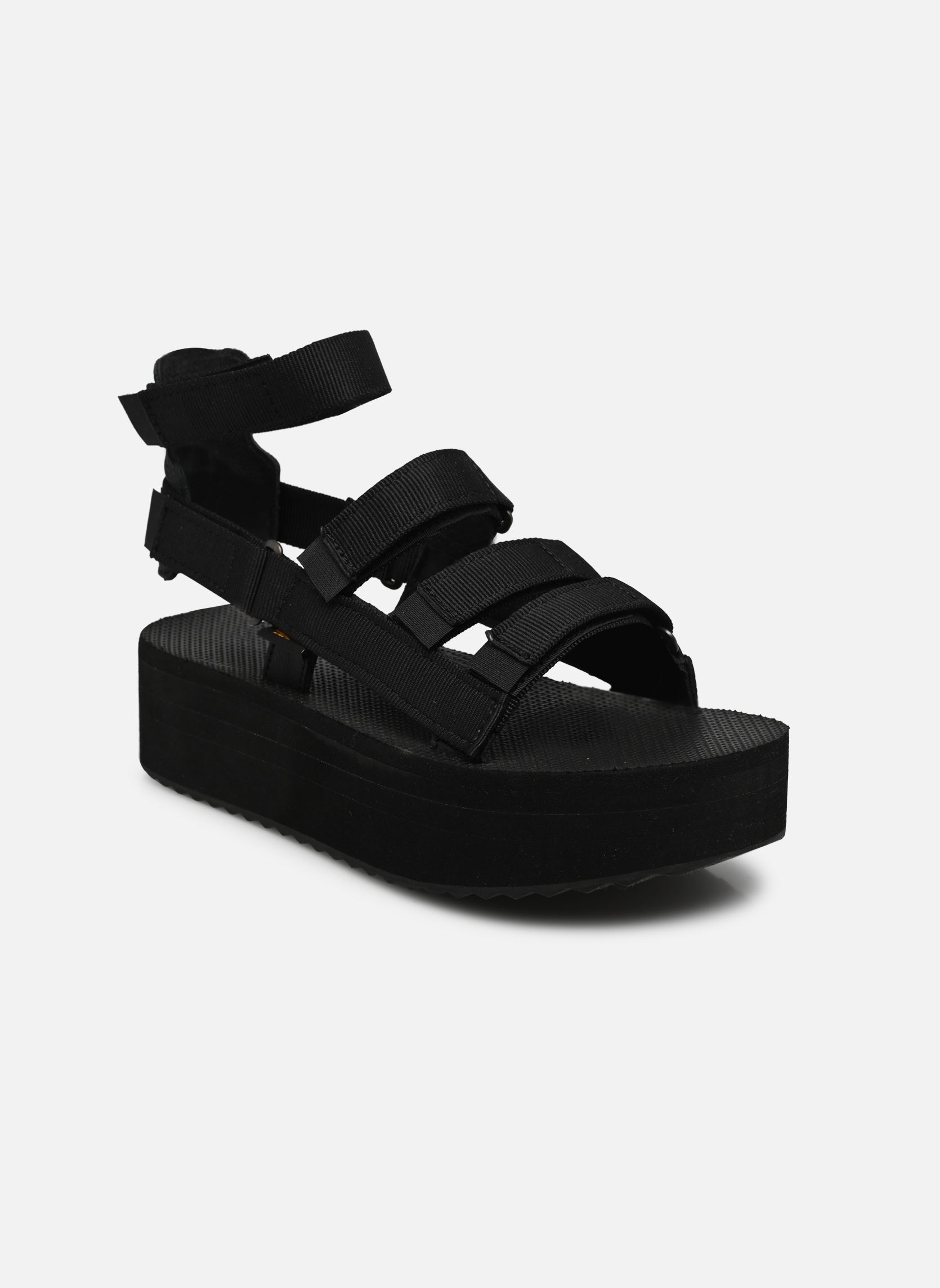 Sandales compensées et plateformes Flatform mevia W femme noir Teva Sandales compensées et plateformes Flatform mevia W femme noir Black