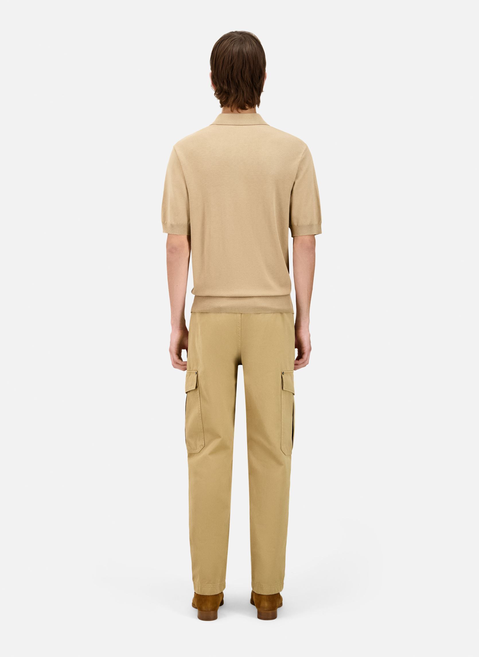 Polos manches courtes HPUL28018K homme marron The Kooples Polos manches courtes HPUL28018K homme marron BEIGE