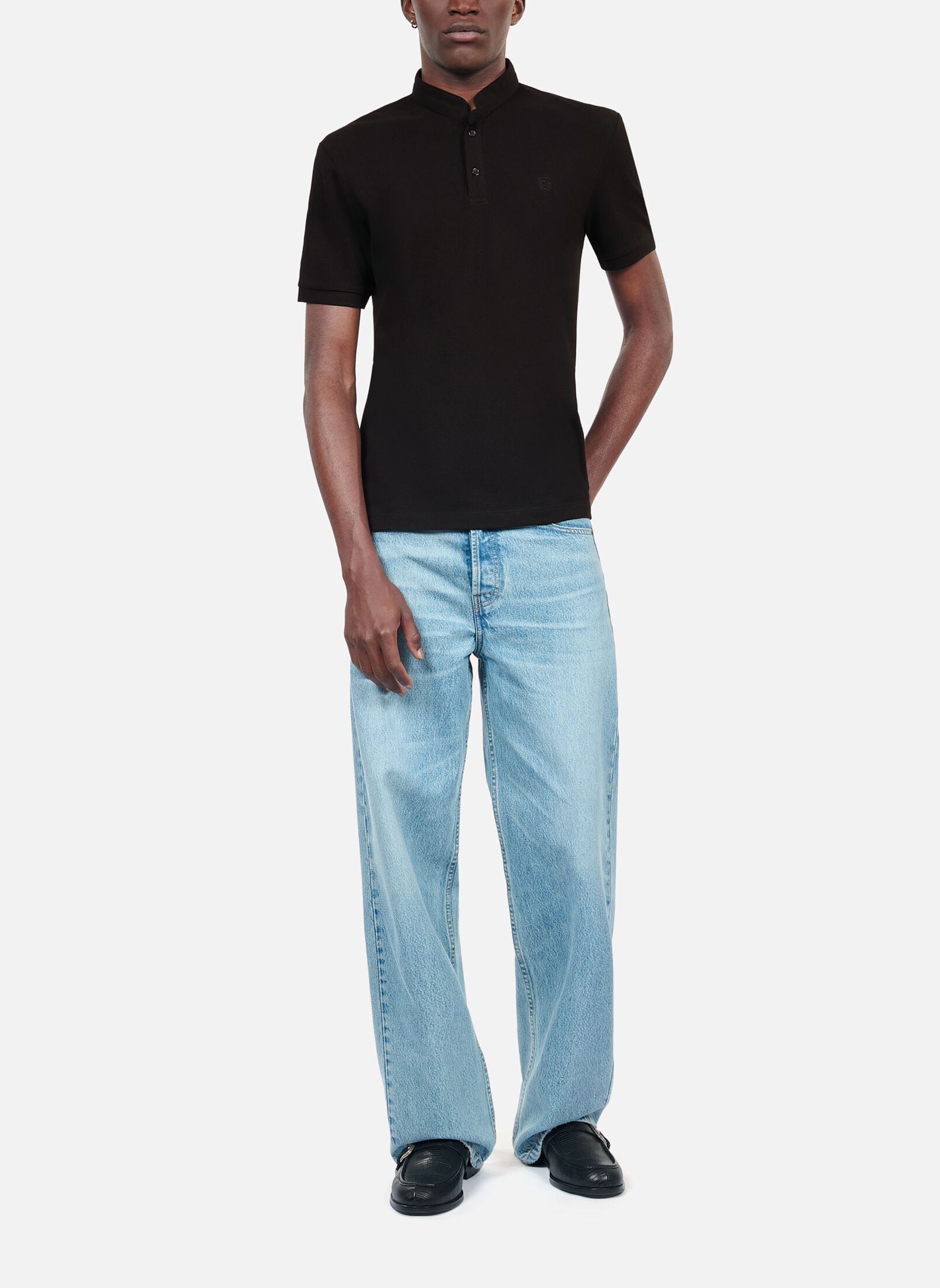 Korte mouwen polo's HPOC28010K dames zwart The Kooples Korte mouwen polo's HPOC28010K dames zwart BLA01