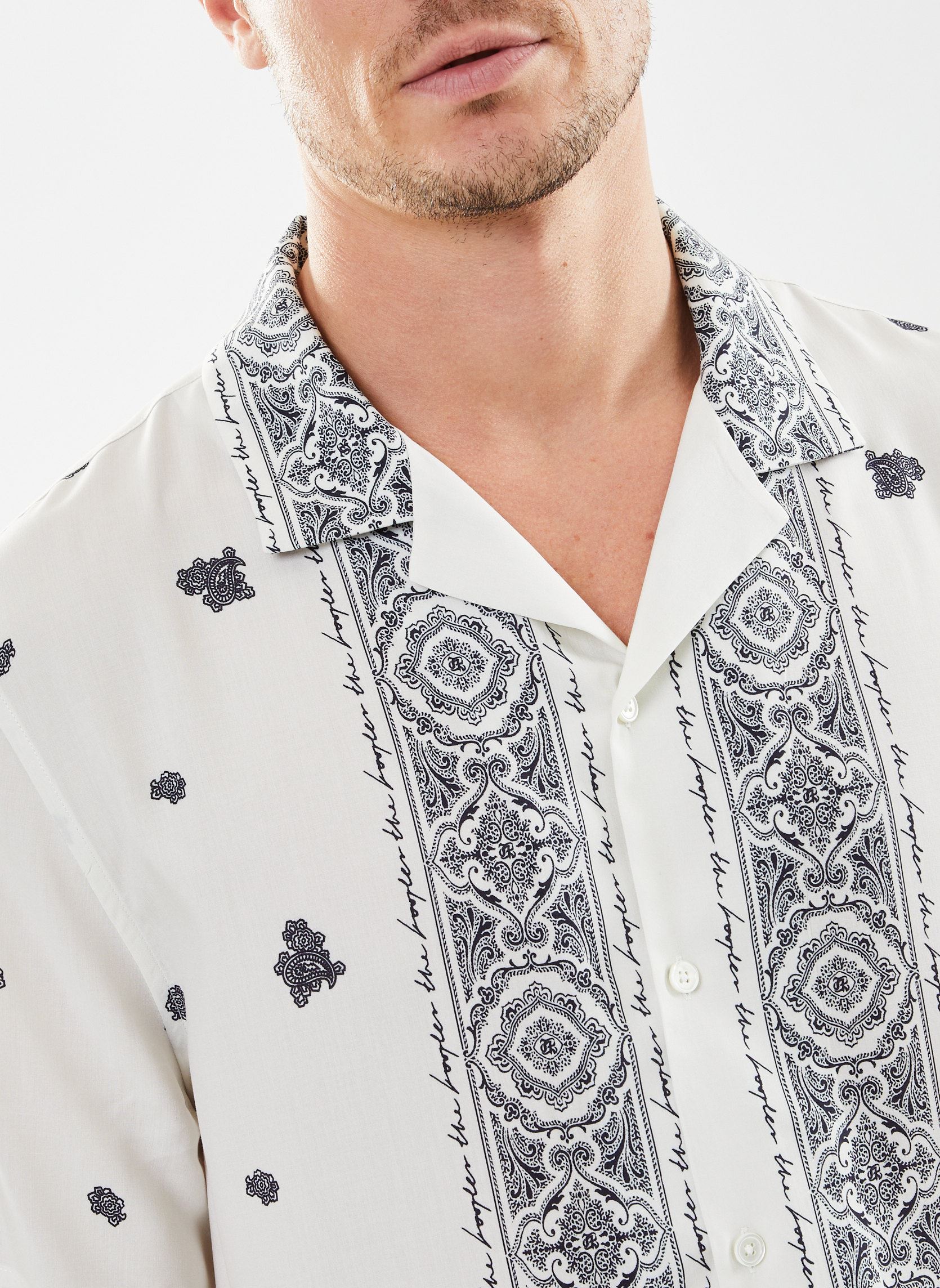 Hemden HCCC28068K heren wit The Kooples Hemden HCCC28068K heren wit Ecru