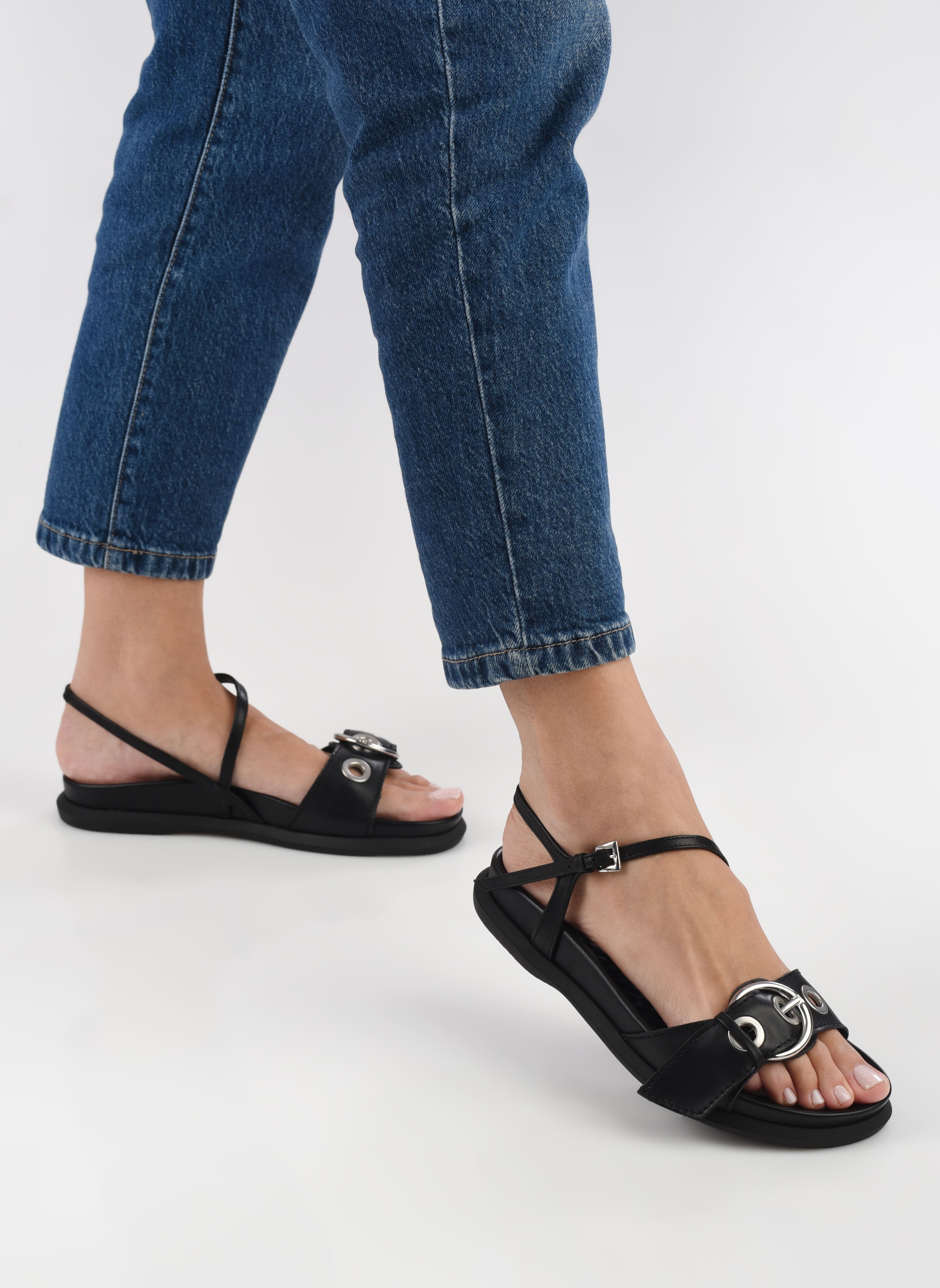 Flache Sandalen Silba damen schwarz E8 by Miista Flache Sandalen Silba damen schwarz BLACK