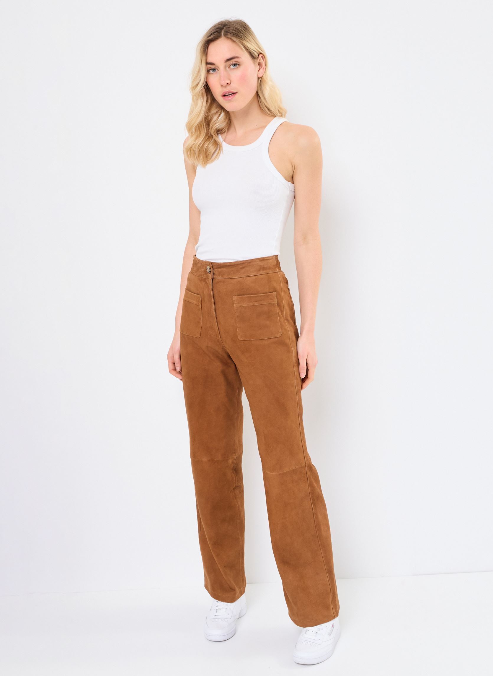 Wijde jeans / Flared Jeans Atlanty dames bruin La Petite Etoile Wijde jeans / Flared Jeans Atlanty dames bruin Camel