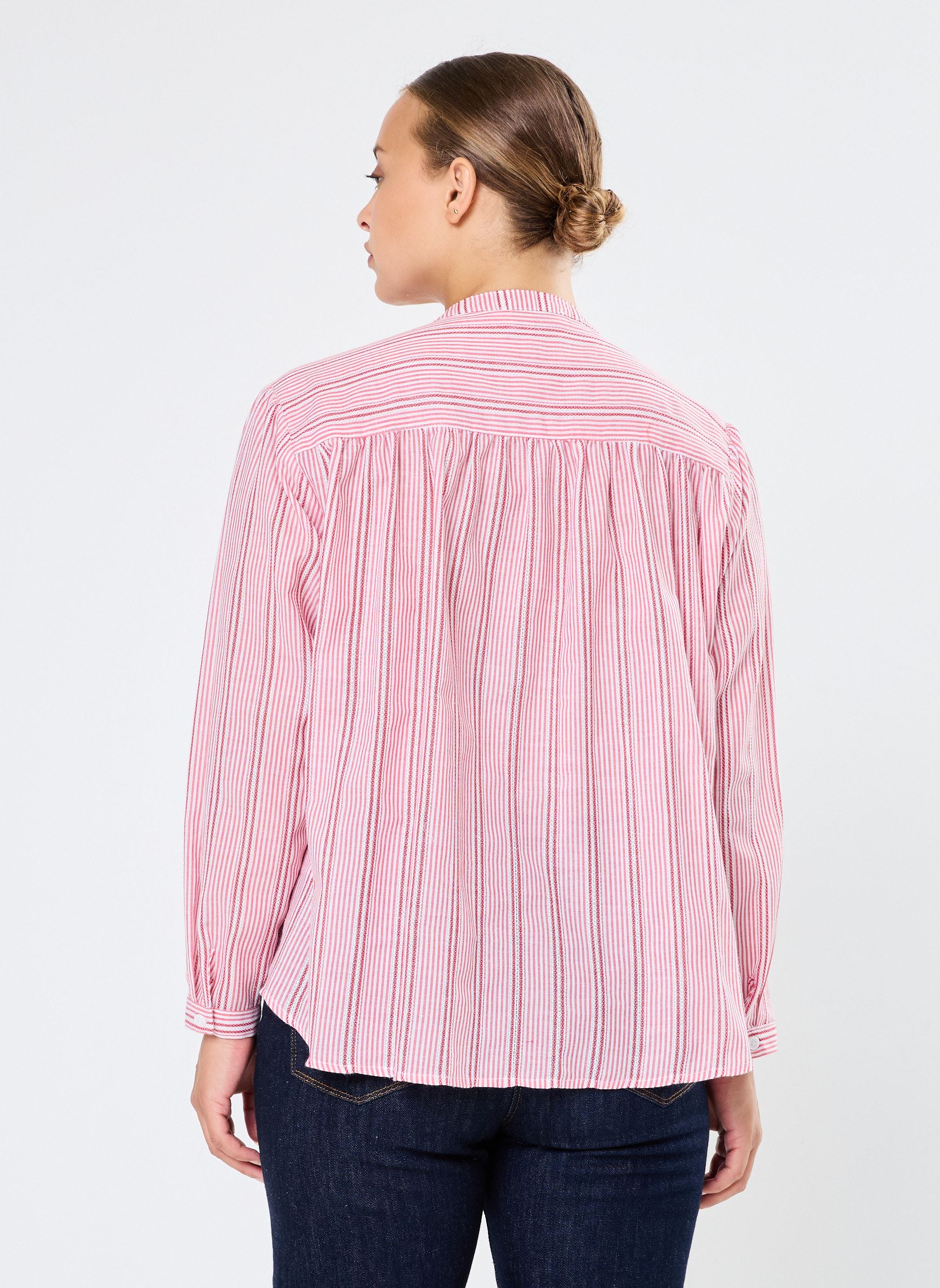 Blouses manches longues Bolia femme blanc La Petite Etoile Blouses manches longues Bolia femme blanc ECRU/ROUGE