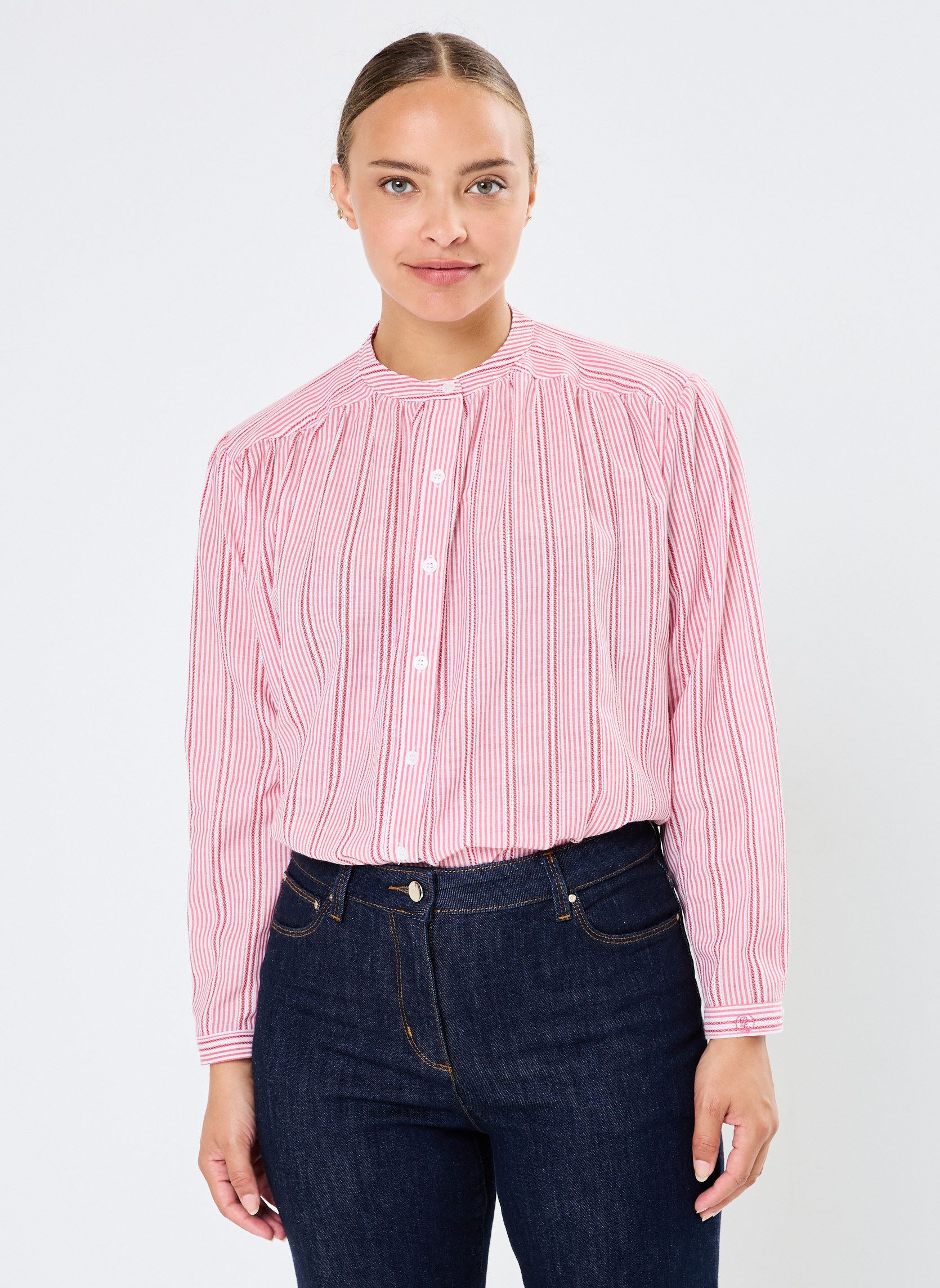 Blouses manches longues Bolia femme blanc La Petite Etoile Blouses manches longues Bolia femme blanc ECRU/ROUGE