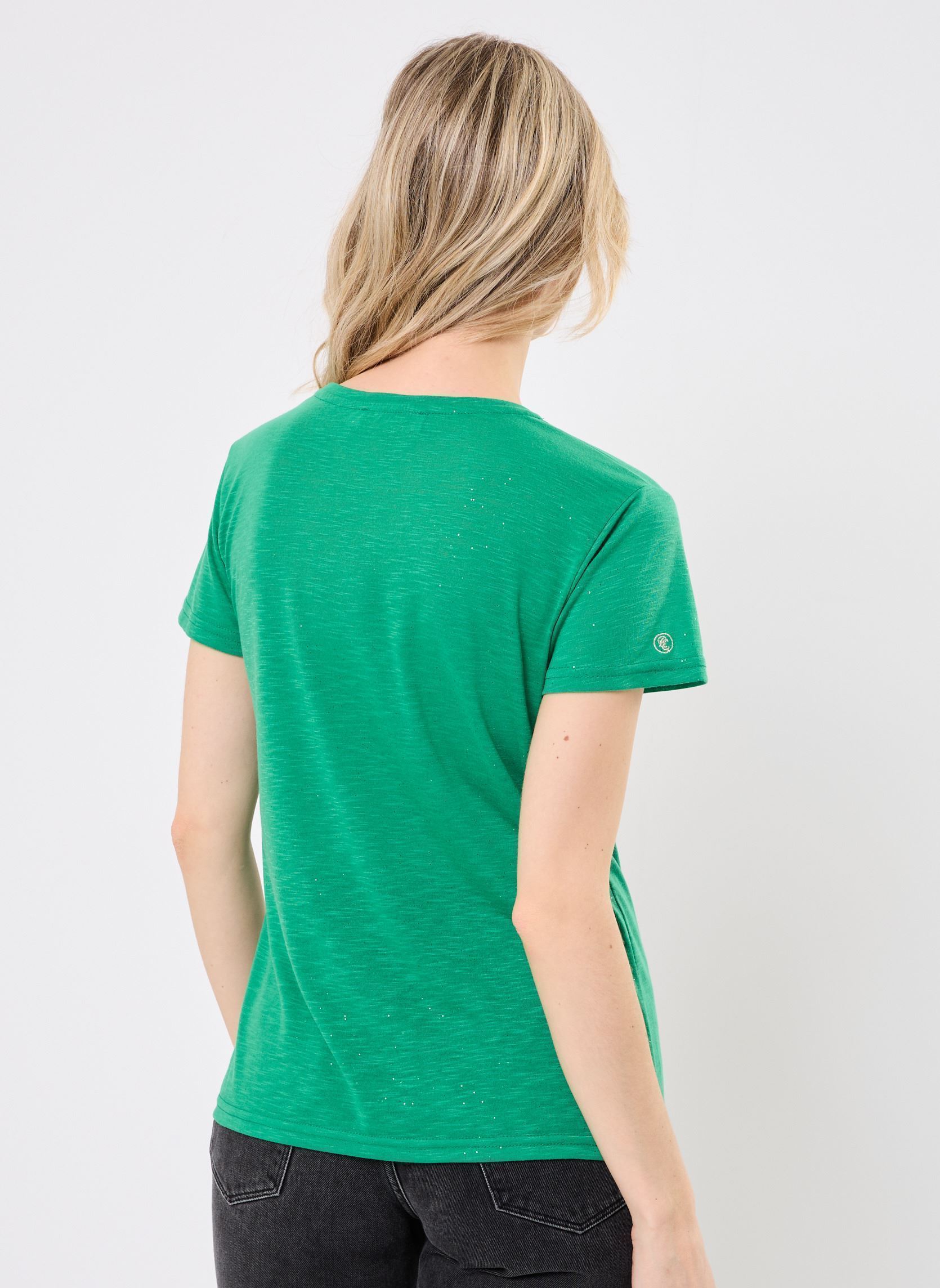 Tee-shirts manches courtes Elva femme vert La Petite Etoile Tee-shirts manches courtes Elva femme vert 30-VERT