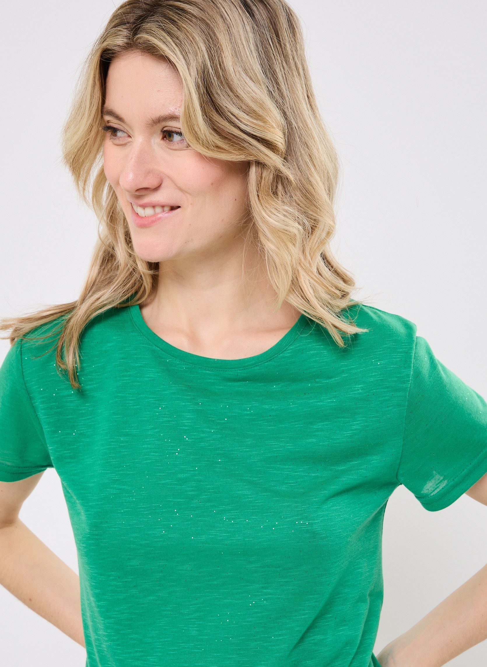 Tee-shirts manches courtes Elva femme vert La Petite Etoile Tee-shirts manches courtes Elva femme vert 30-VERT