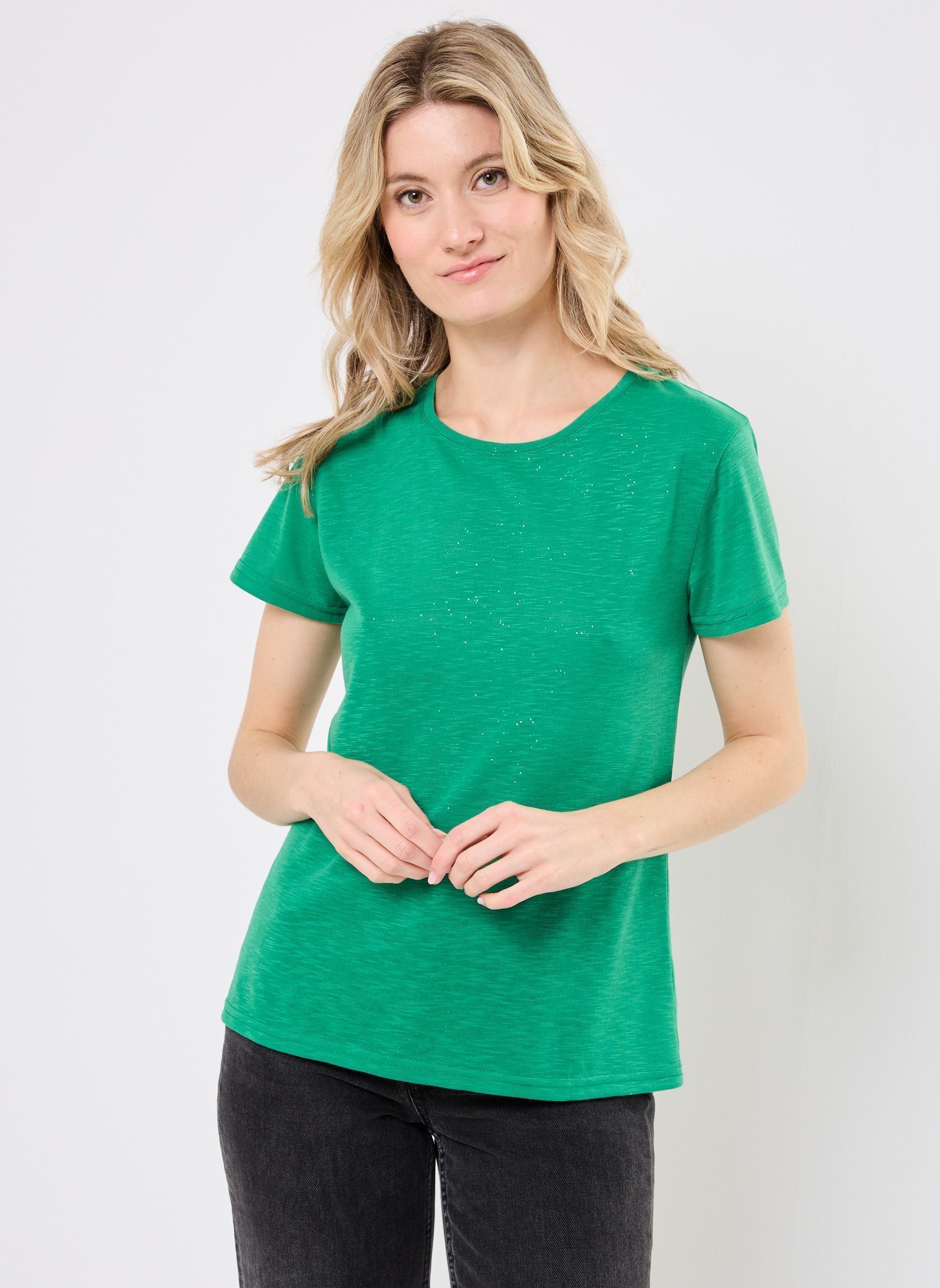 Tee-shirts manches courtes Elva femme vert La Petite Etoile Tee-shirts manches courtes Elva femme vert 30-VERT