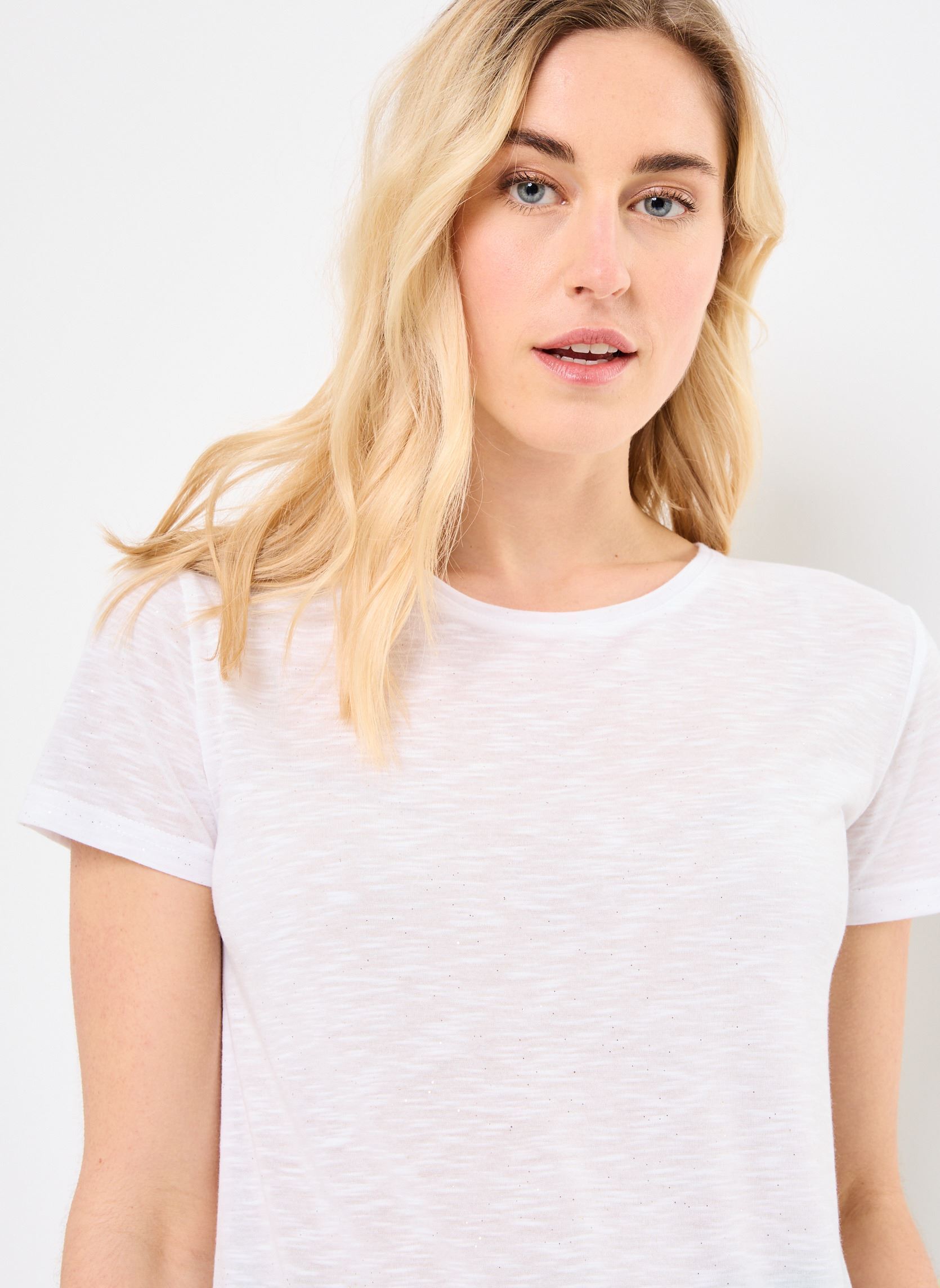 Tee-shirts manches courtes Elva femme blanc La Petite Etoile Tee-shirts manches courtes Elva femme blanc 10-BLANC