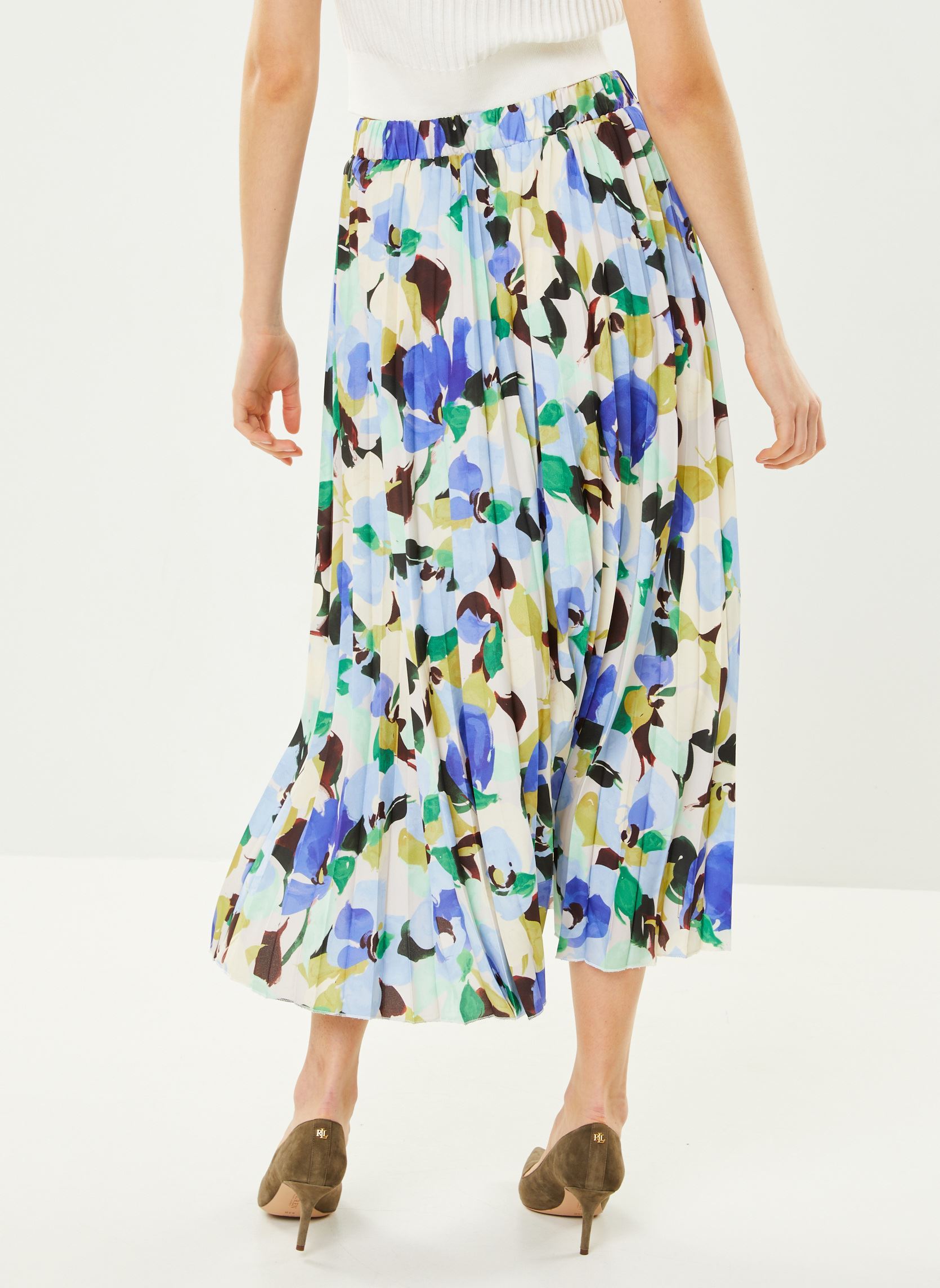 Jupes mi-longues Jira femme multicolore La Petite Etoile Jupes mi-longues Jira femme multicolore Aqua