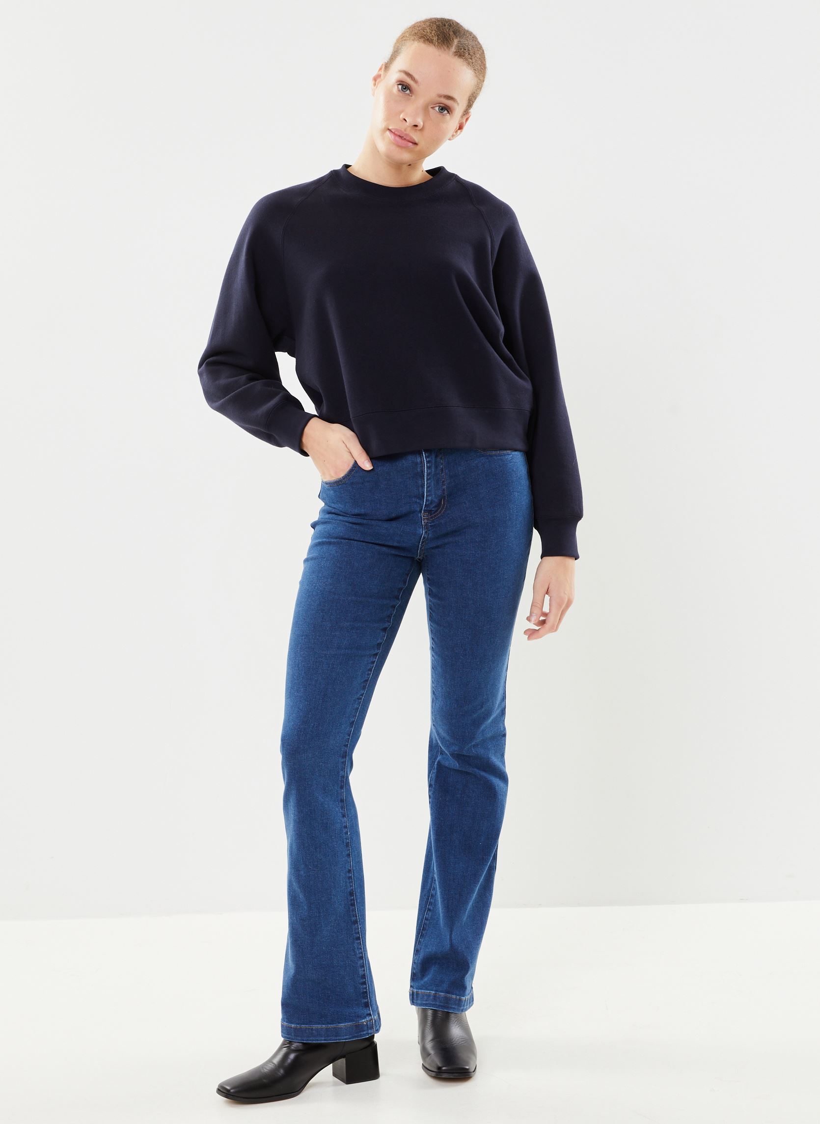 Rechte jeans / Straight Leg Jeans Lancelot dames blauw La Petite Etoile Rechte jeans / Straight Leg Jeans Lancelot dames blauw DEEP WASH
