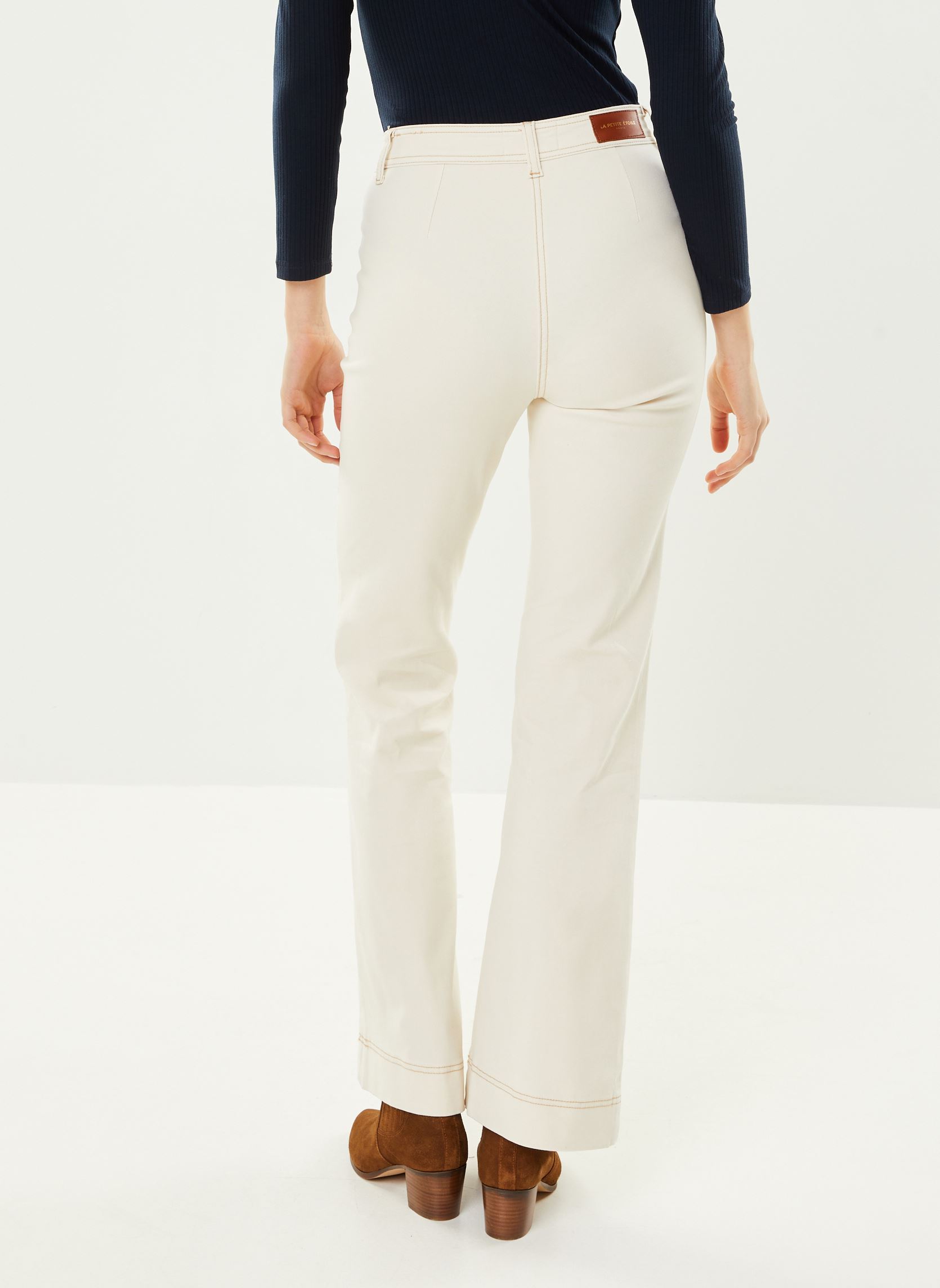 Rechte jeans / Straight Leg Jeans Marceo E dames wit La Petite Etoile Rechte jeans / Straight Leg Jeans Marceo E dames wit Ecru