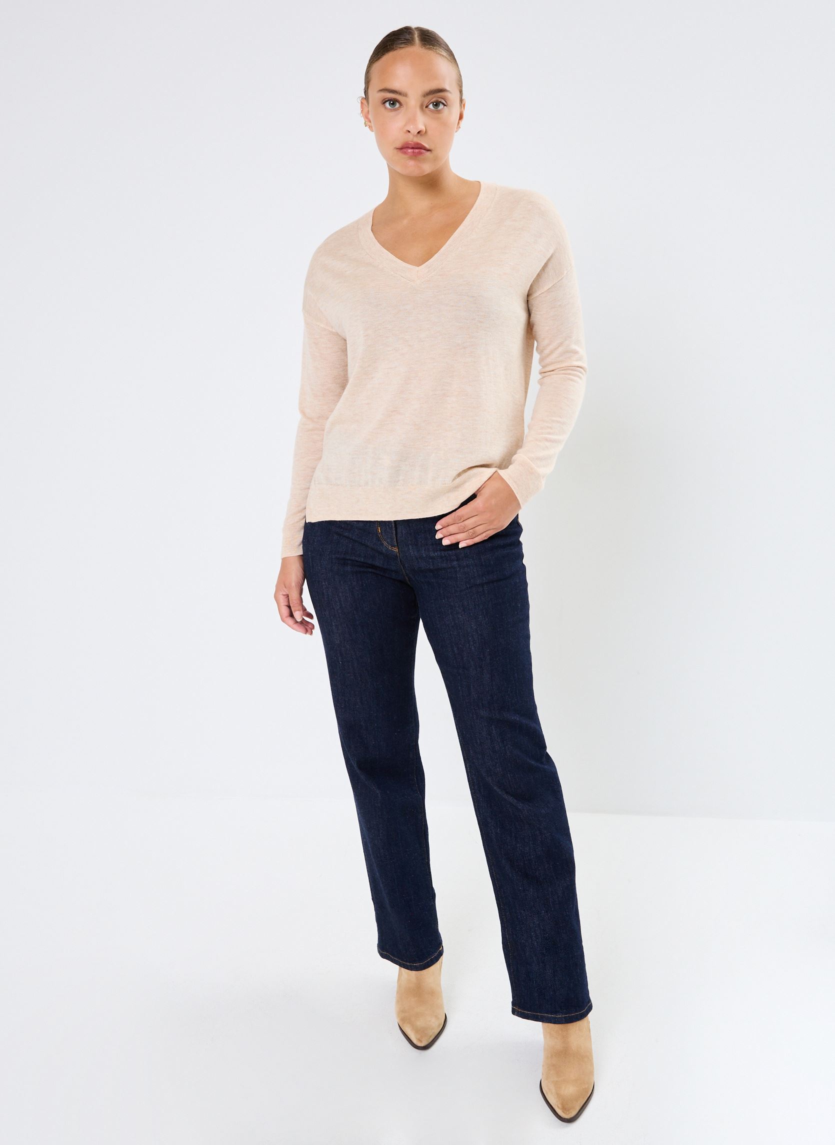 Pullover Melya damen beige La Petite Etoile Pullover Melya damen beige Beige