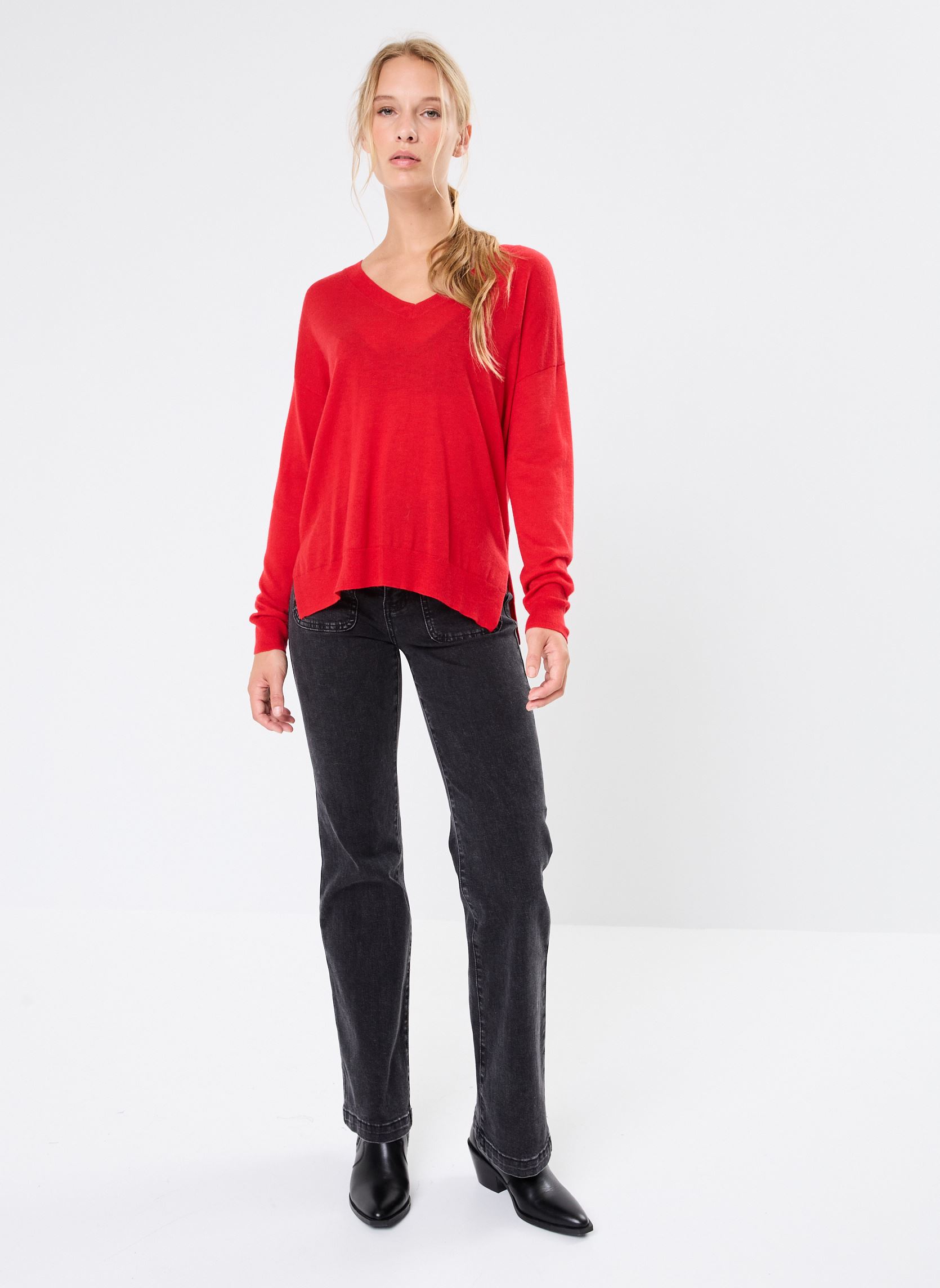 Pullover Melya damen rot La Petite Etoile Pullover Melya damen rot Rouge