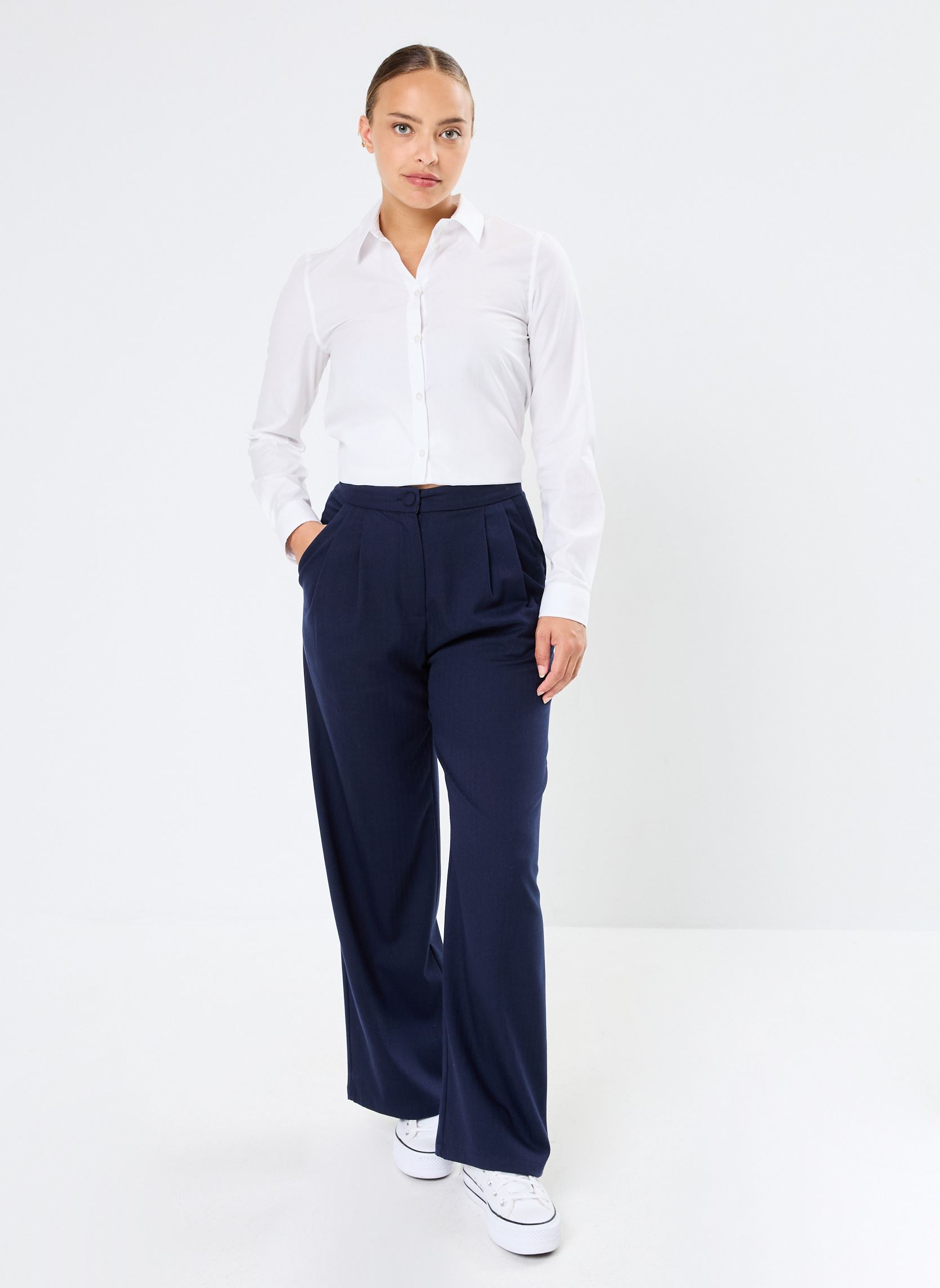 Wijde broeken Paoline dames blauw La Petite Etoile Wijde broeken Paoline dames blauw Marine