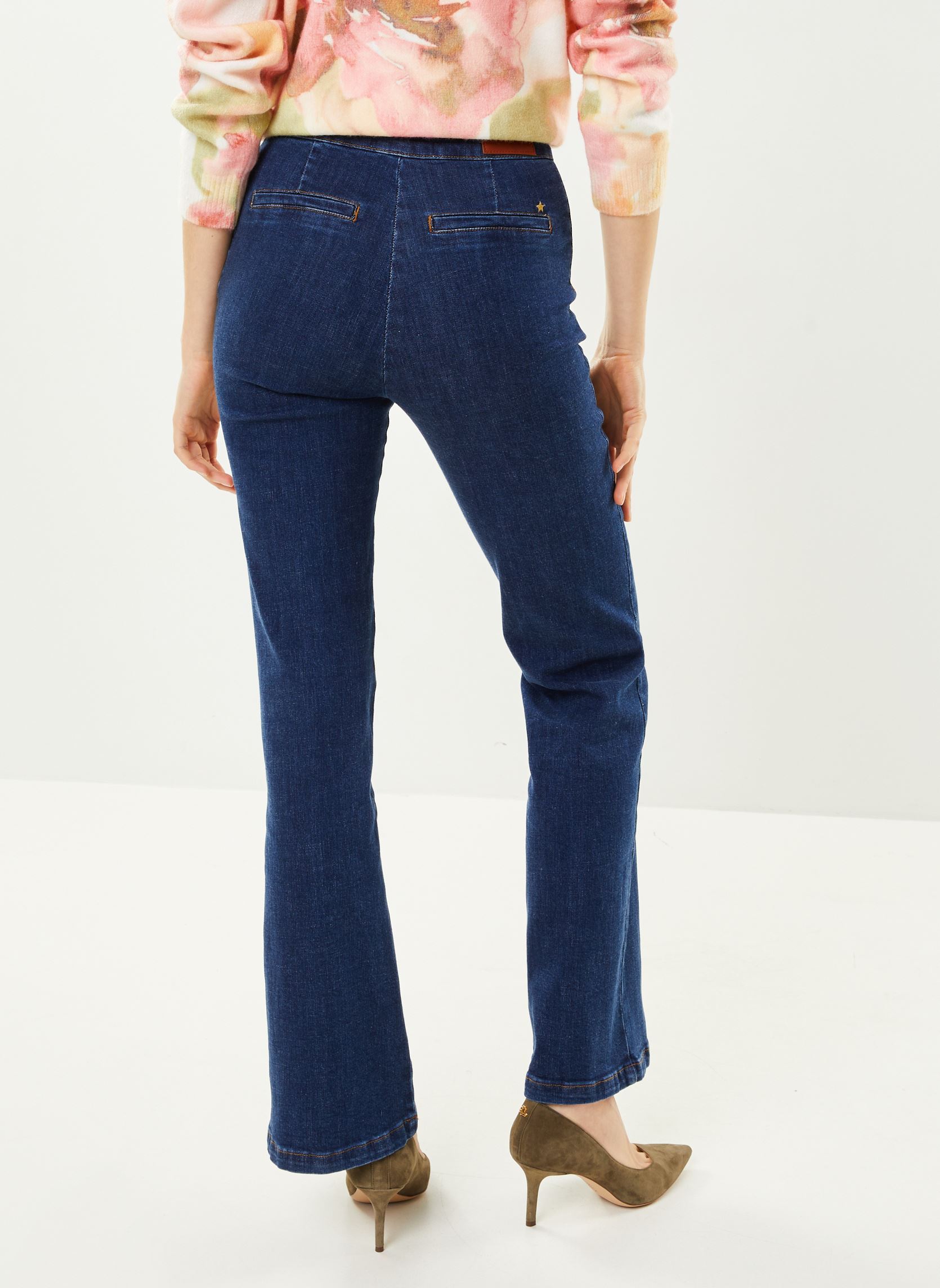 Rechte jeans / Straight Leg Jeans Paula W A dames blauw La Petite Etoile Rechte jeans / Straight Leg Jeans Paula W A dames blauw WASH