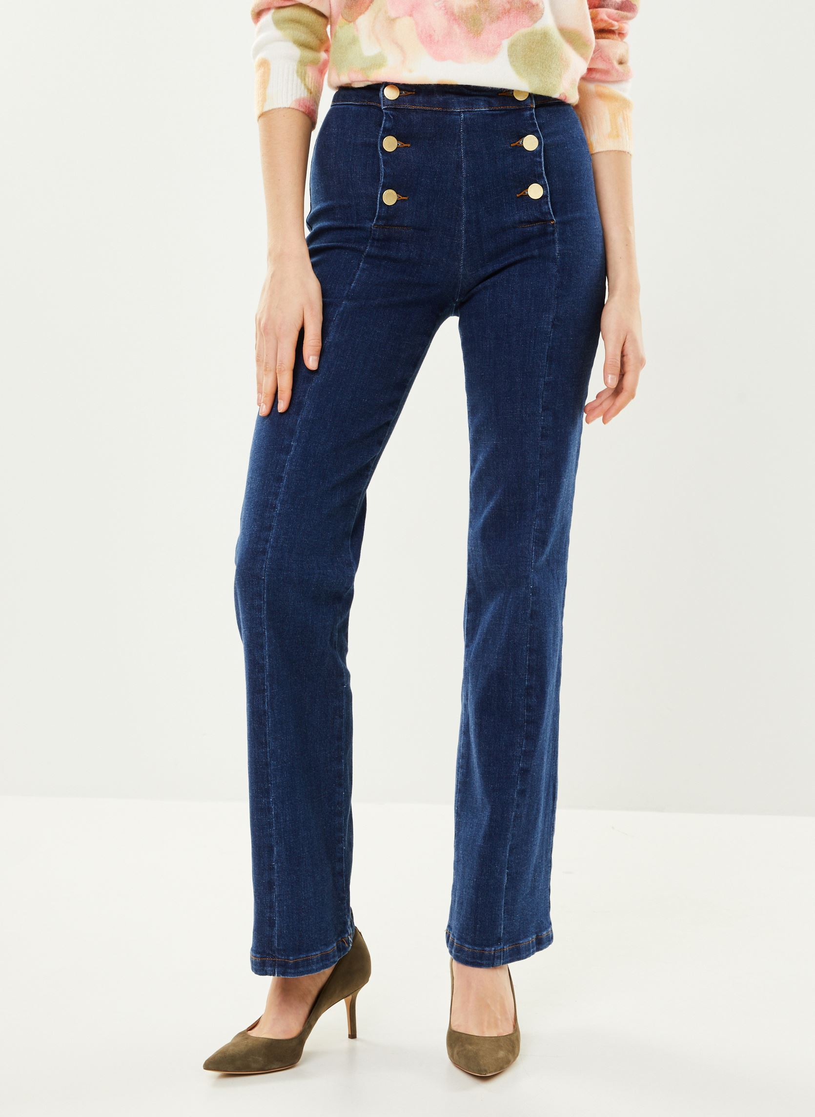 Rechte jeans / Straight Leg Jeans Paula W A dames blauw La Petite Etoile Rechte jeans / Straight Leg Jeans Paula W A dames blauw WASH