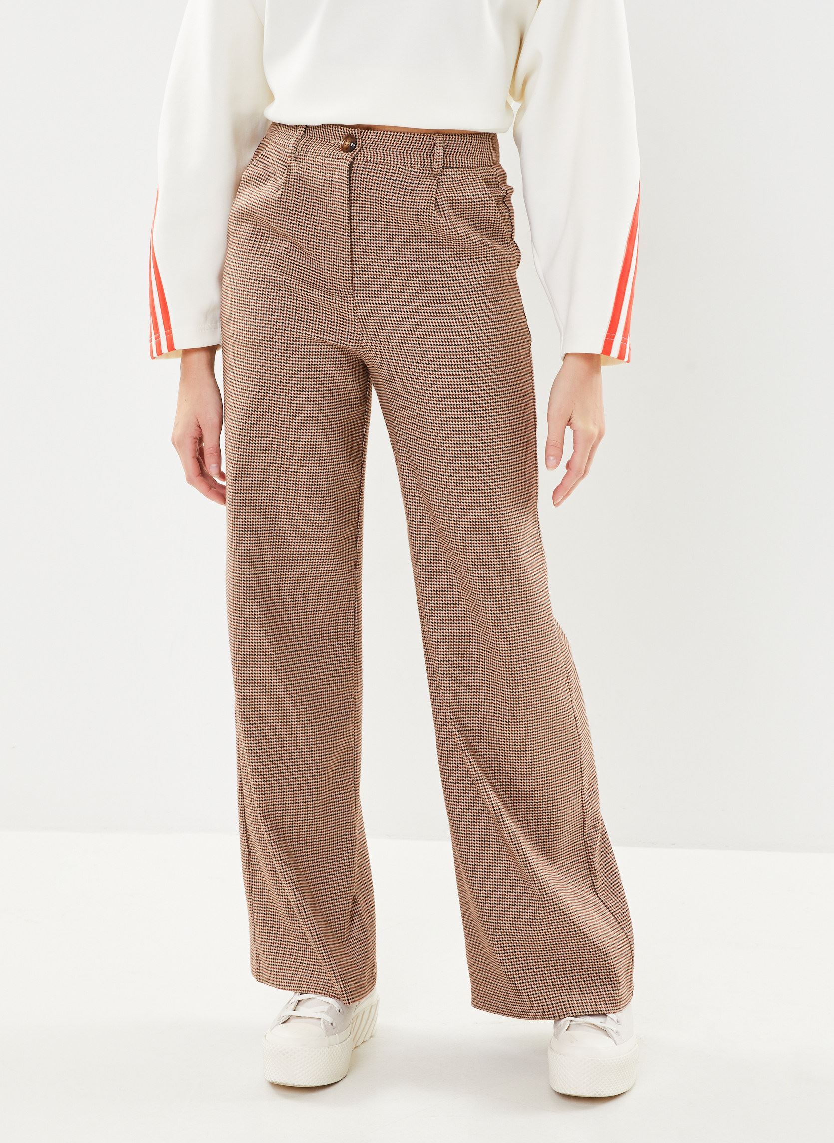 Pantalons larges Potria femme marron La Petite Etoile Pantalons larges Potria femme marron Pied de poule