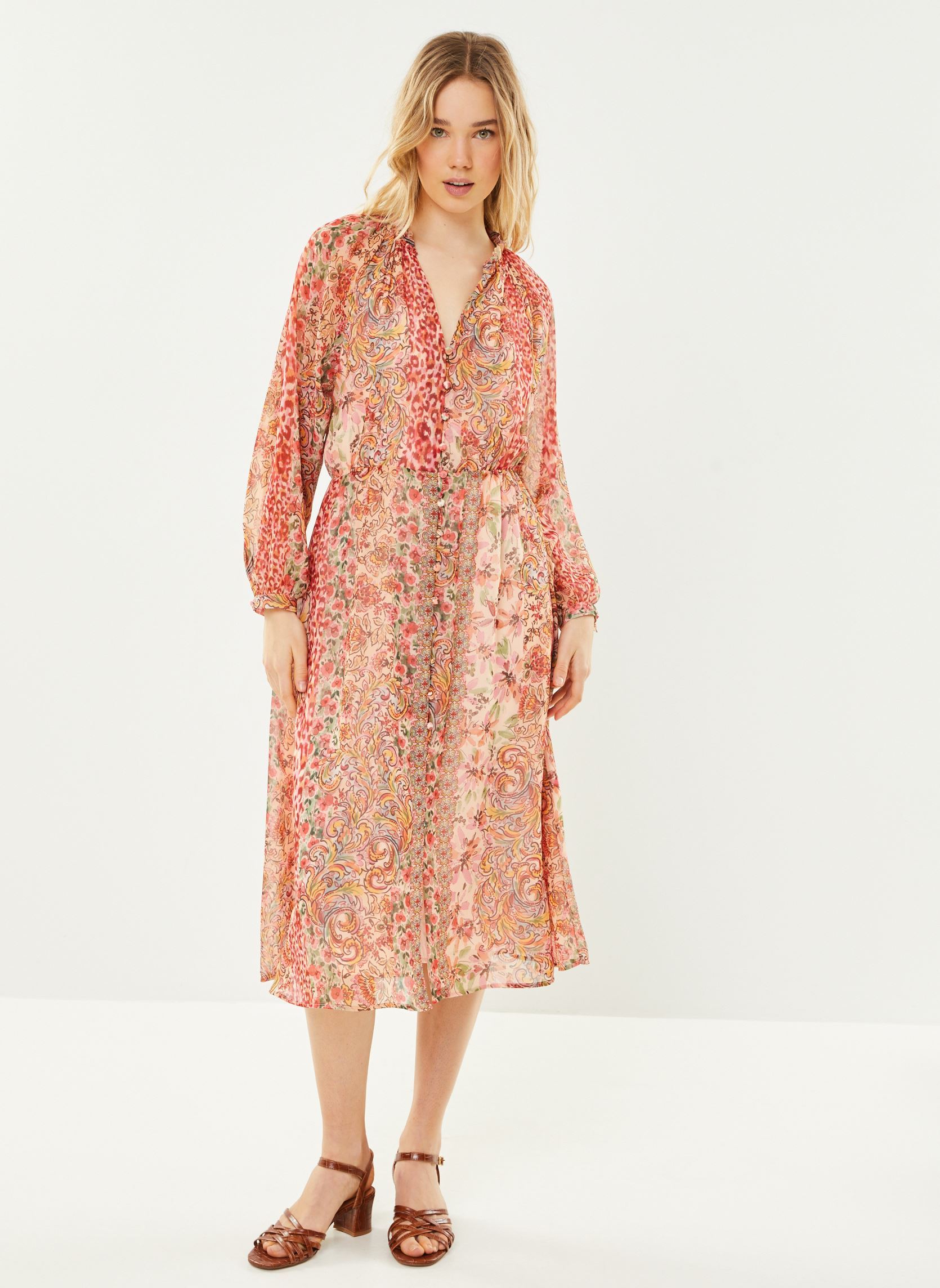 Lange Kleider Rena damen mehrfarbig La Petite Etoile Lange Kleider Rena damen mehrfarbig PATCHWORK