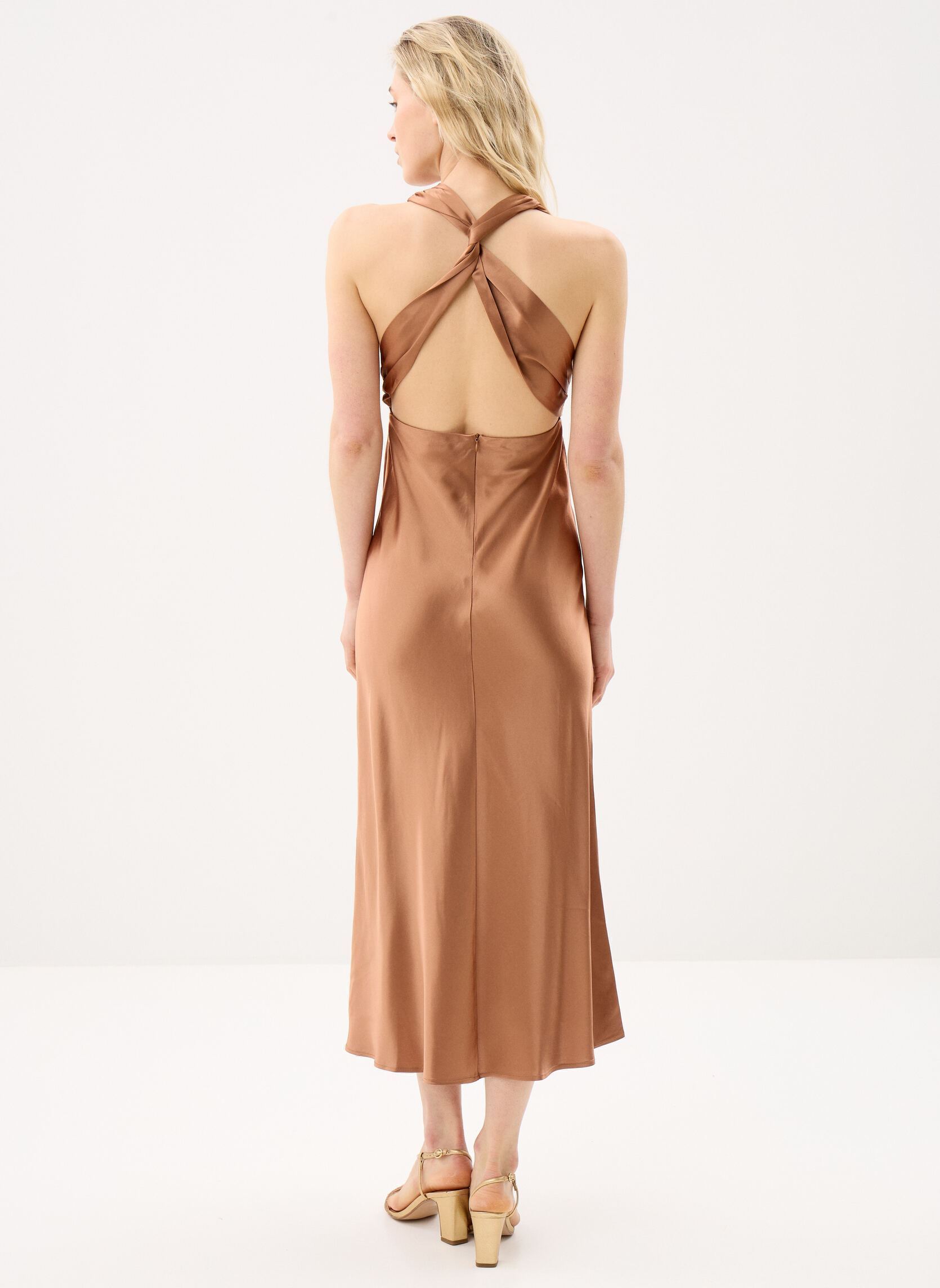 Lange jurken Rosily dames bruin La Petite Etoile Lange jurken Rosily dames bruin Camel