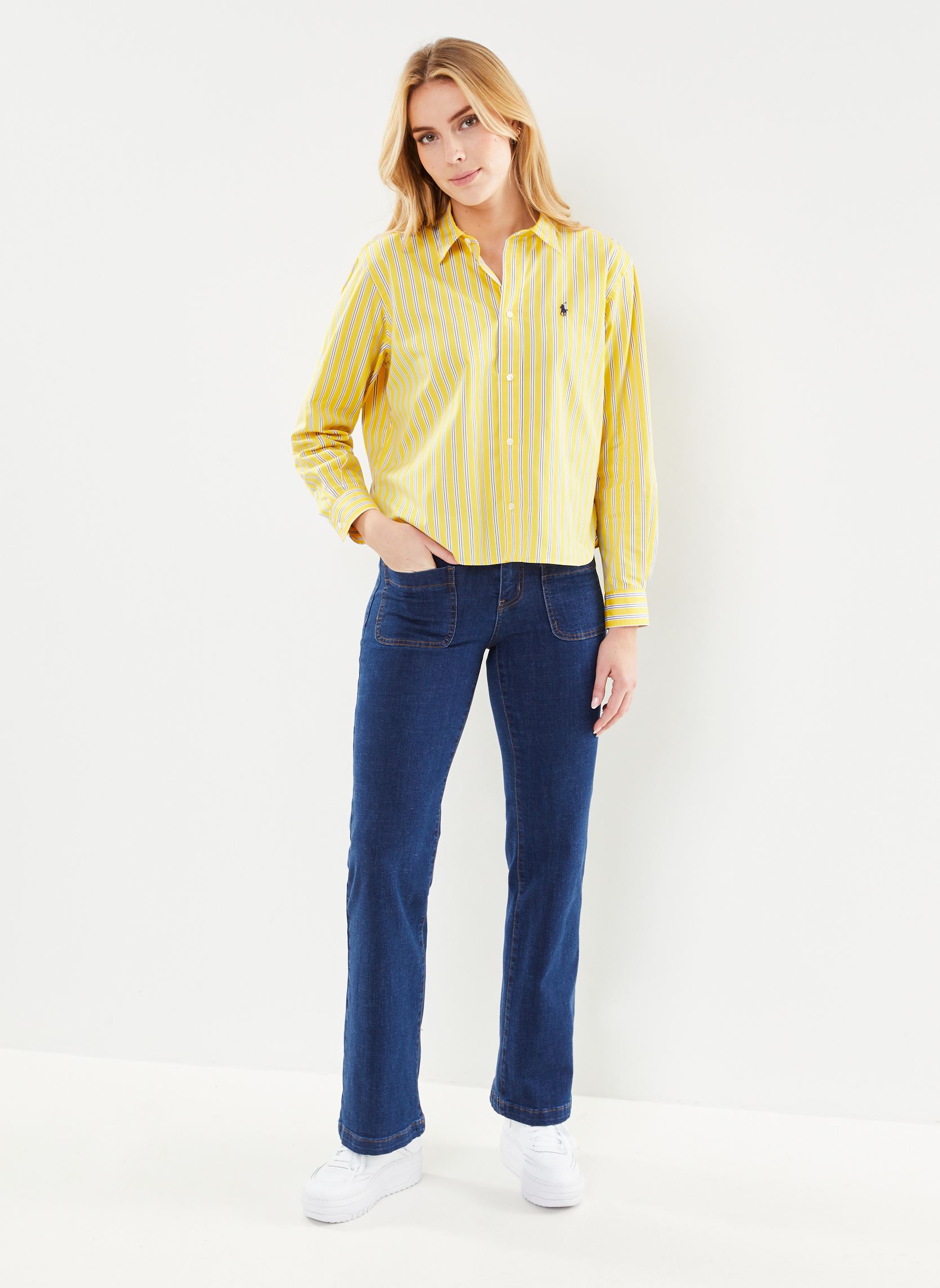 Wijde jeans / Flared Jeans Sonny W A dames blauw La Petite Etoile Wijde jeans / Flared Jeans Sonny W A dames blauw Wash
