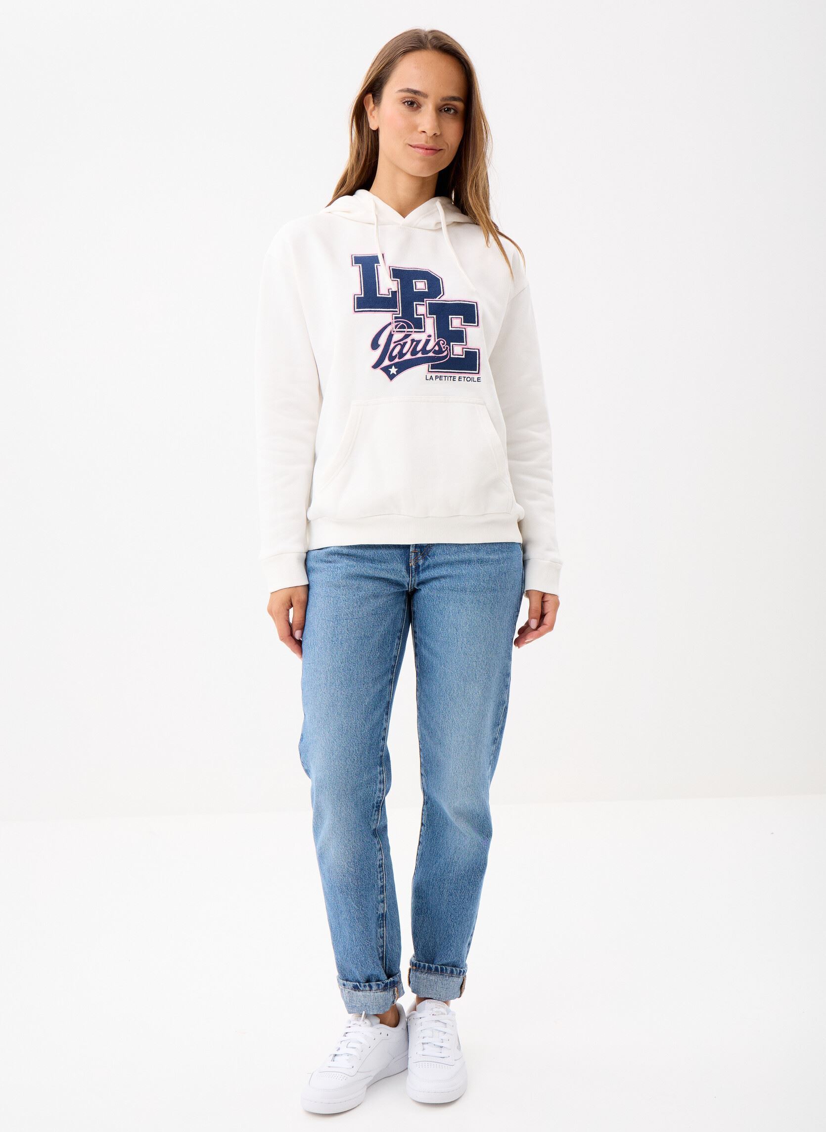 Sweats à capuche Taris femme blanc La Petite Etoile Sweats à capuche Taris femme blanc Ecru