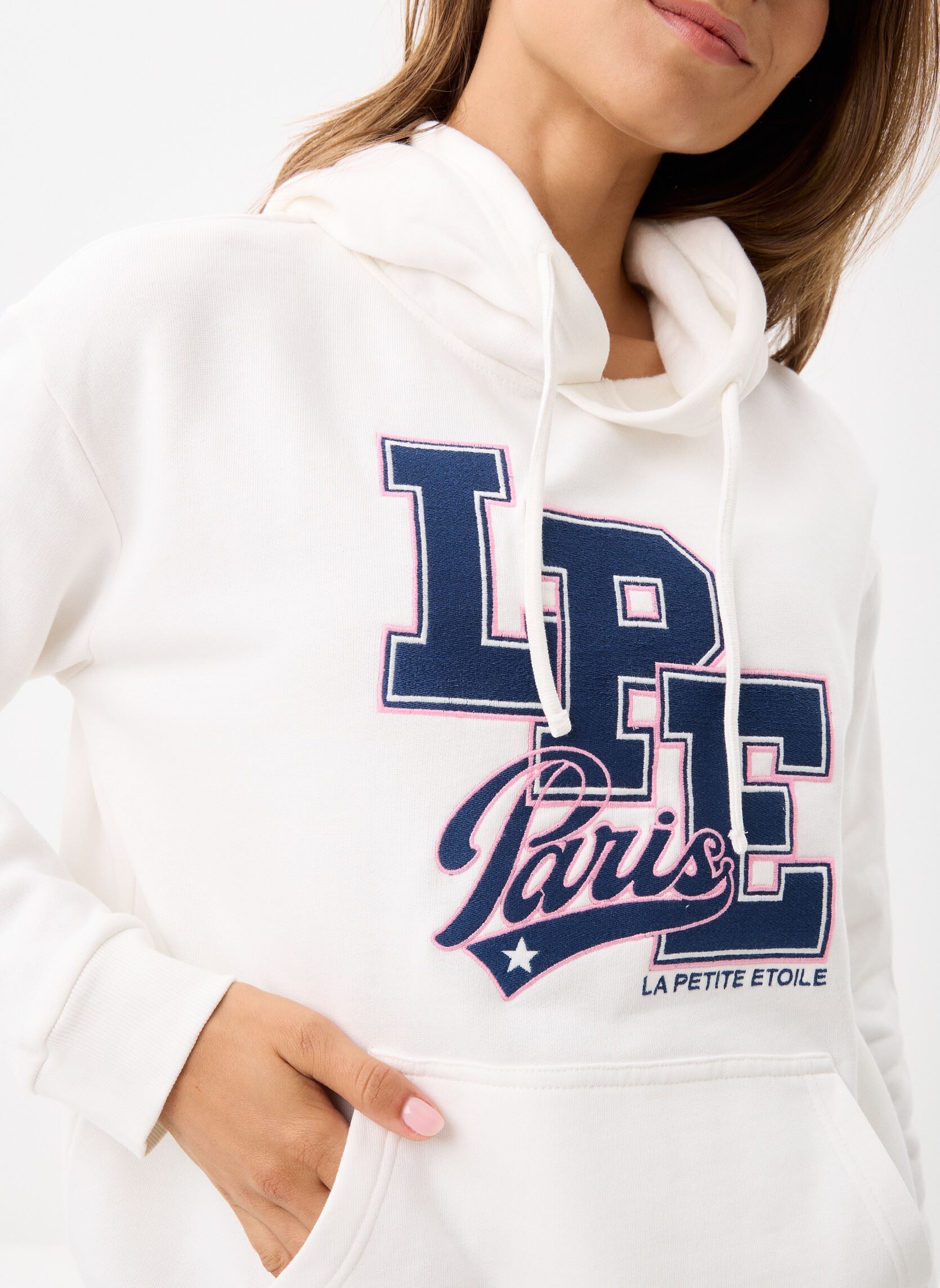Sweats à capuche Taris femme blanc La Petite Etoile Sweats à capuche Taris femme blanc Ecru